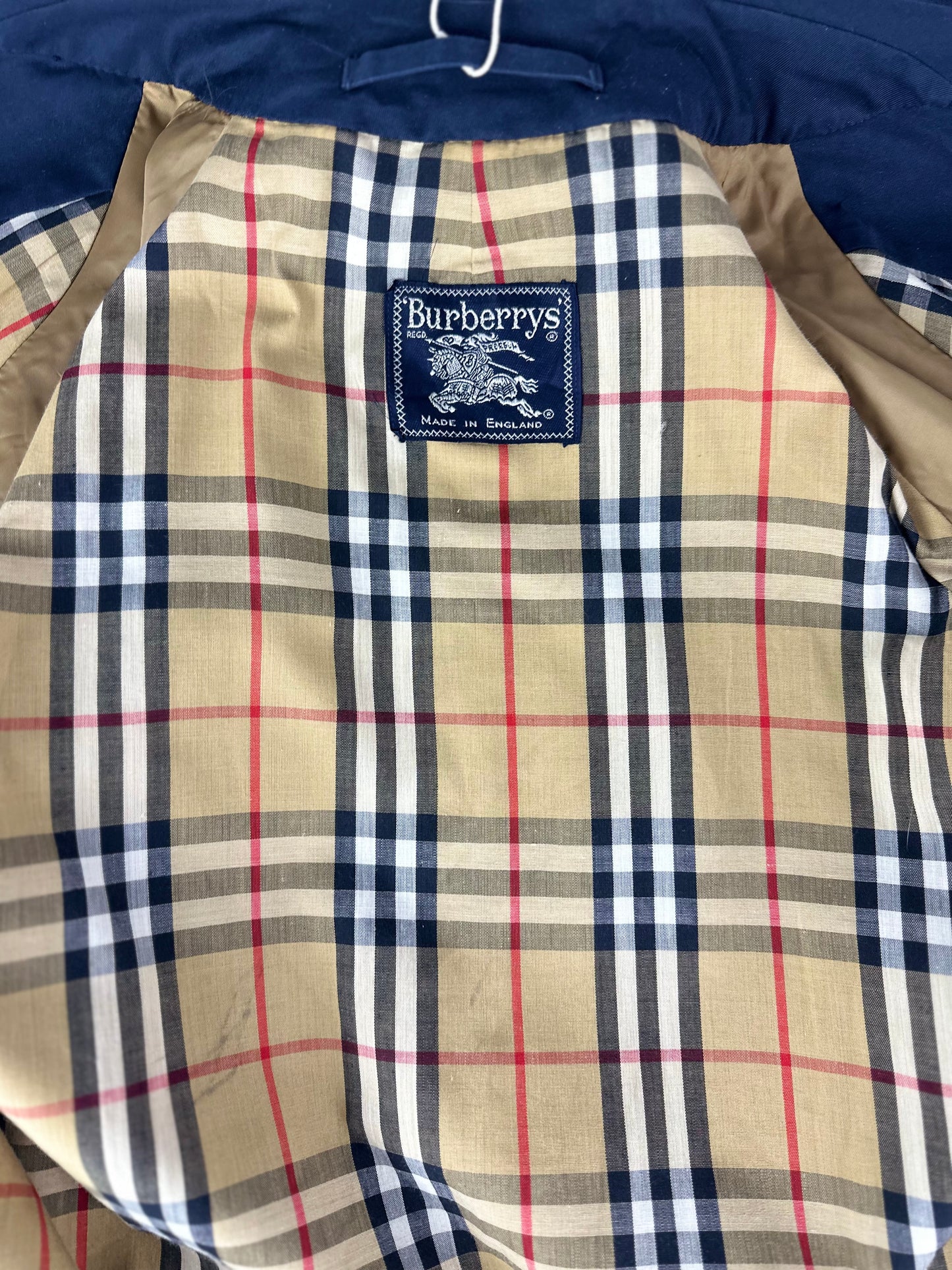 Vintage Burberry Car Coat Navy Size 48