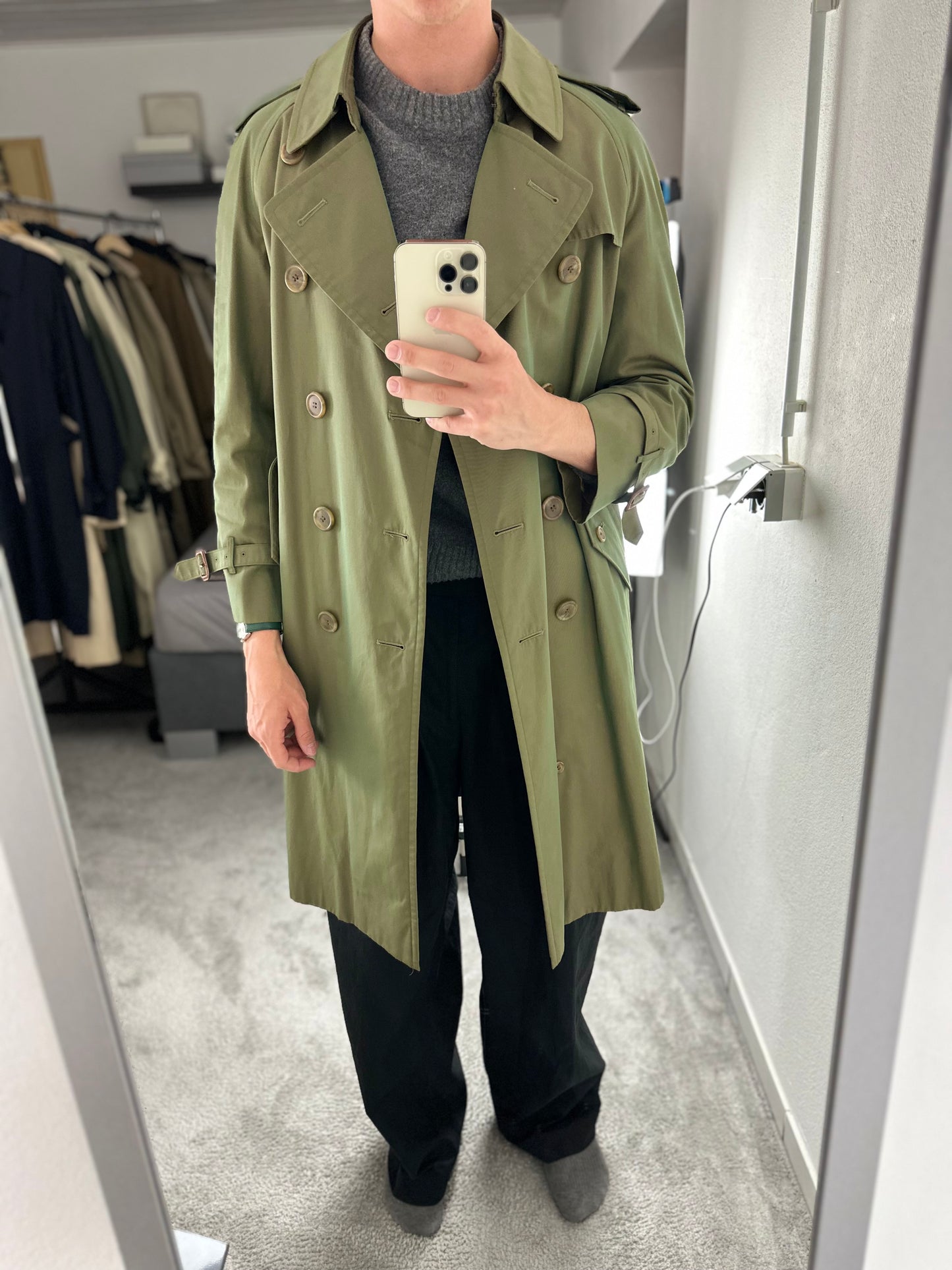Vintage Burberry Trench Coat Size 46 S