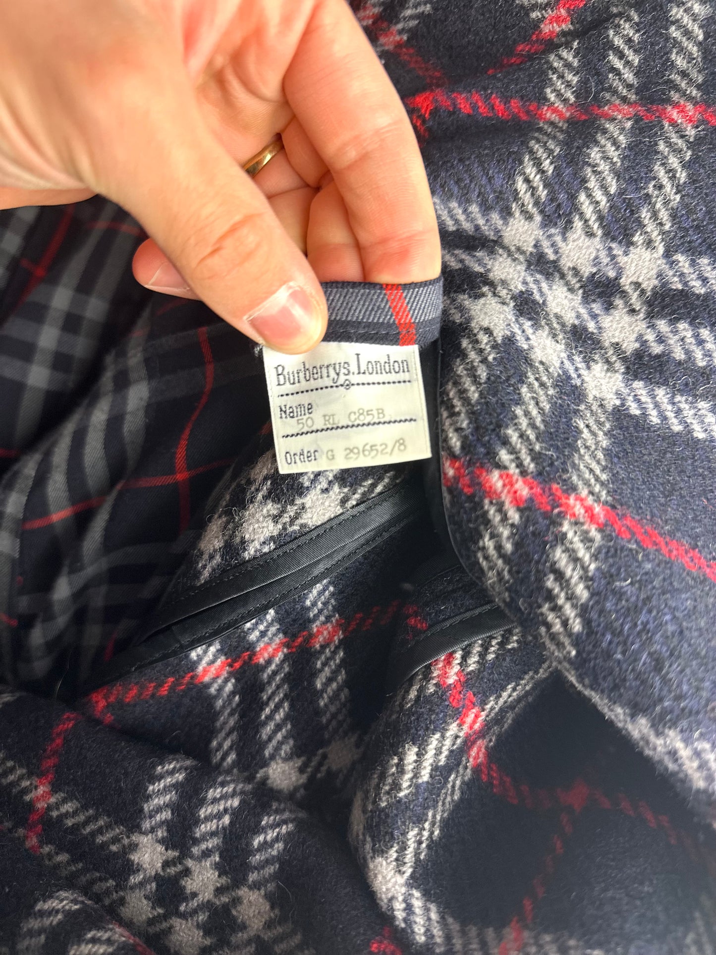 Vintage Burberry Trench Coat Navy Size 50 L With Lining