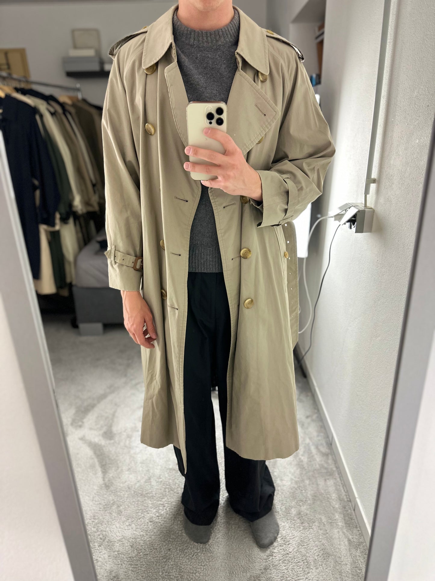 Vintage Burberry Trench Coat Size 52 L