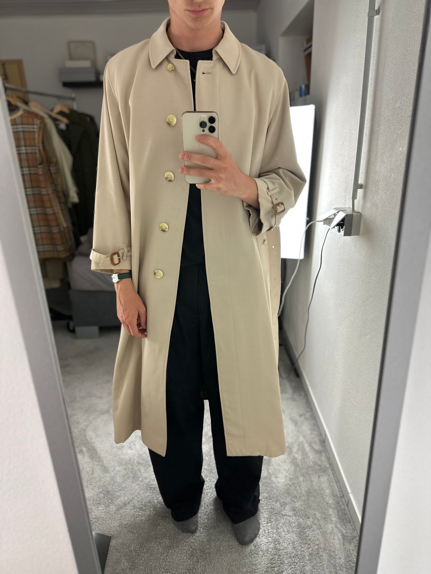 Vintage Burberry Trench Coat Size 14 L Burella