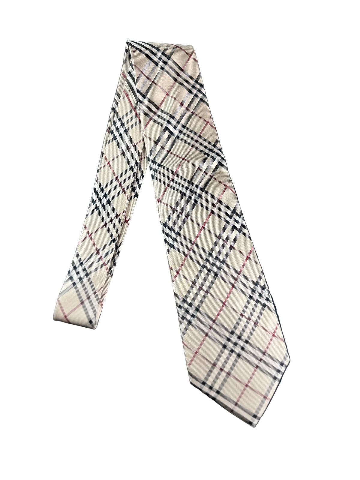 Vintage Burberry Nova Check Silk Tie