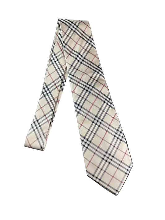 Vintage Burberry Nova Check Silk Tie