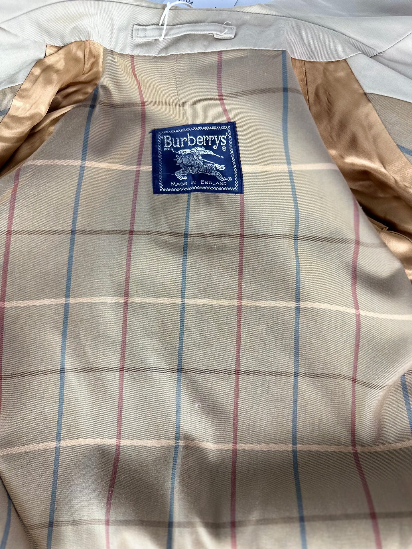 Vintage Burberry Car Coat Beige Size 6 XXS