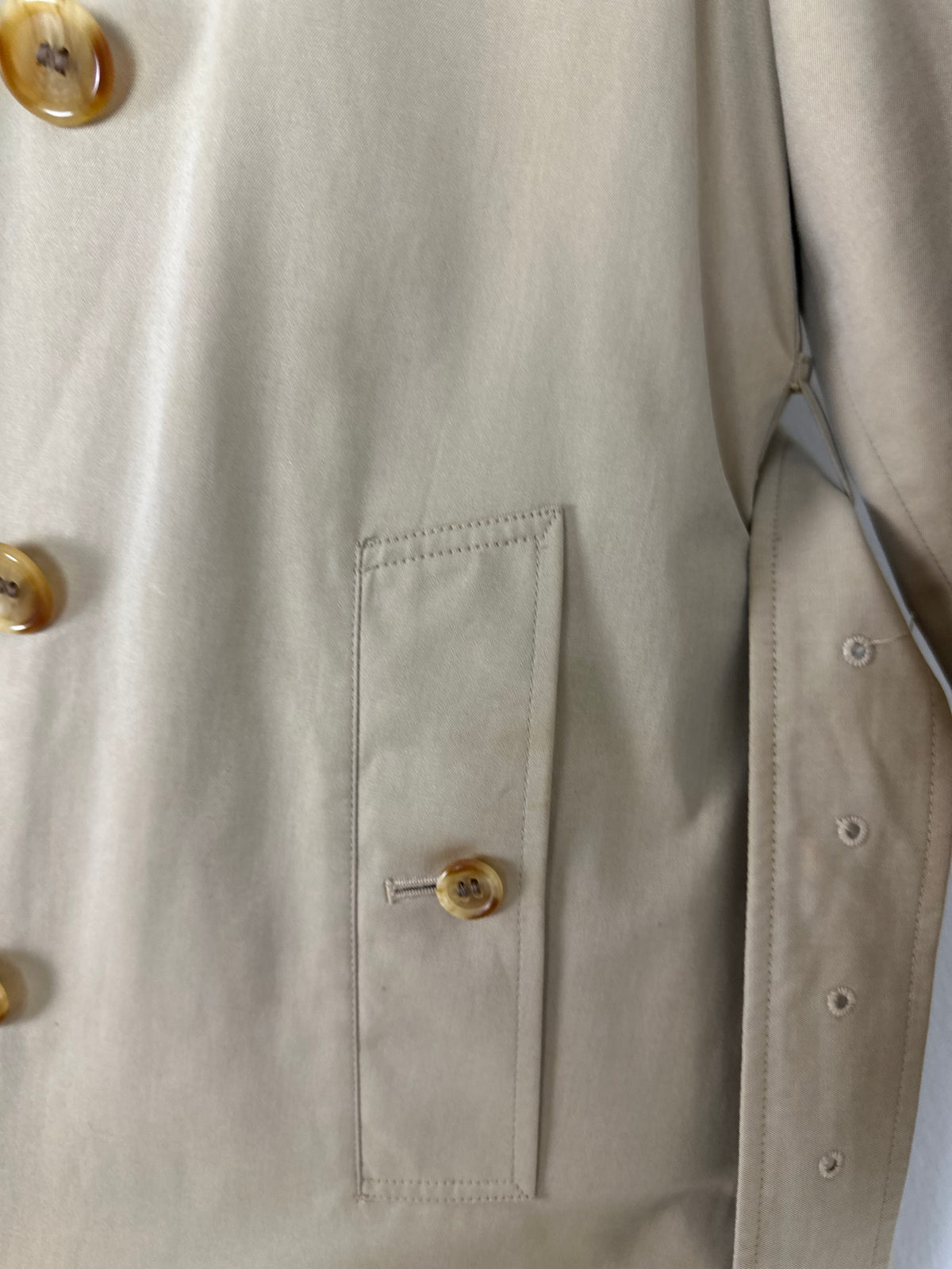 Vintage Burberry Trench Coat Beige Size 12 M