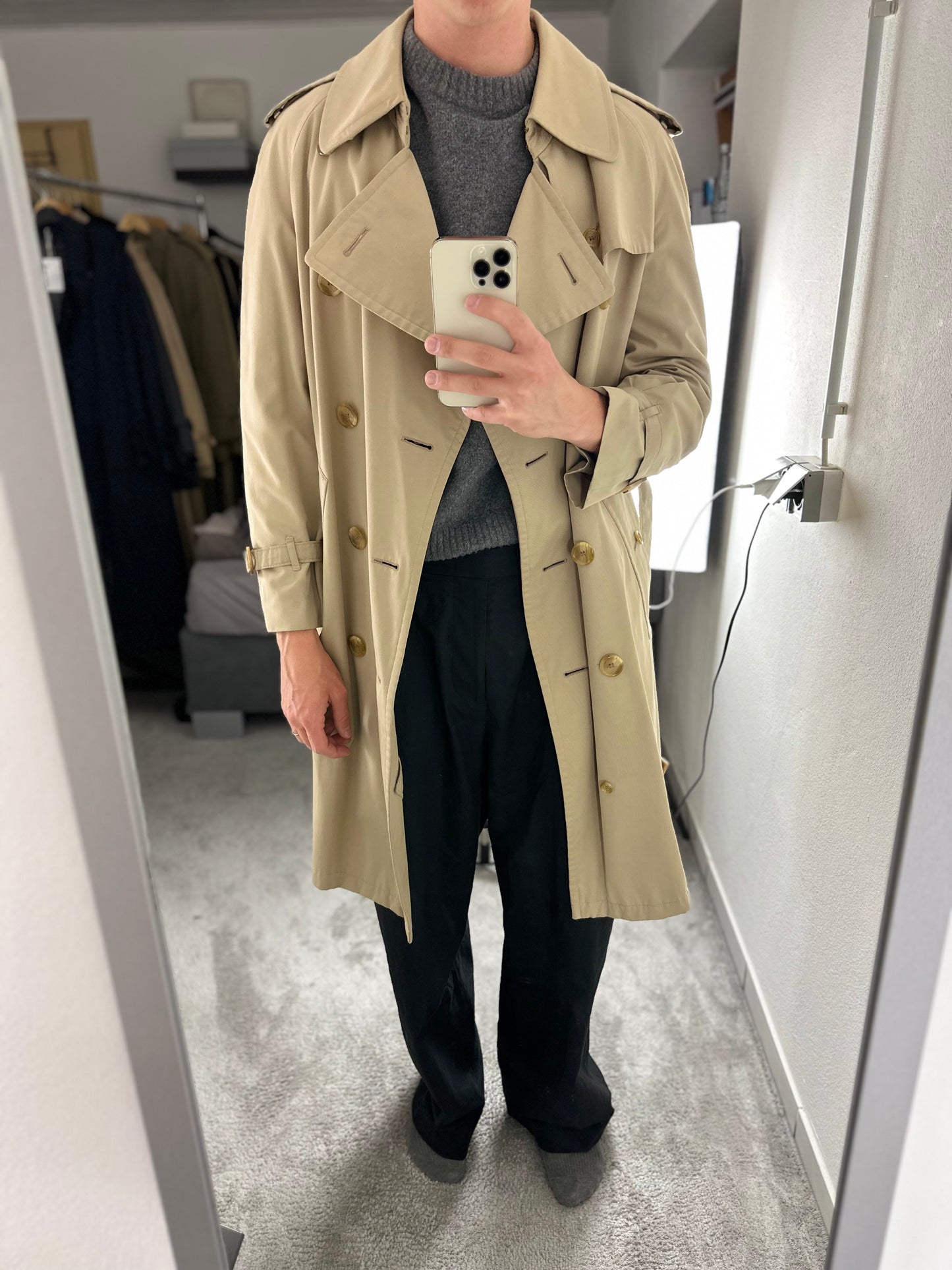 Vintage Burberry Trench Coat Size 48 M