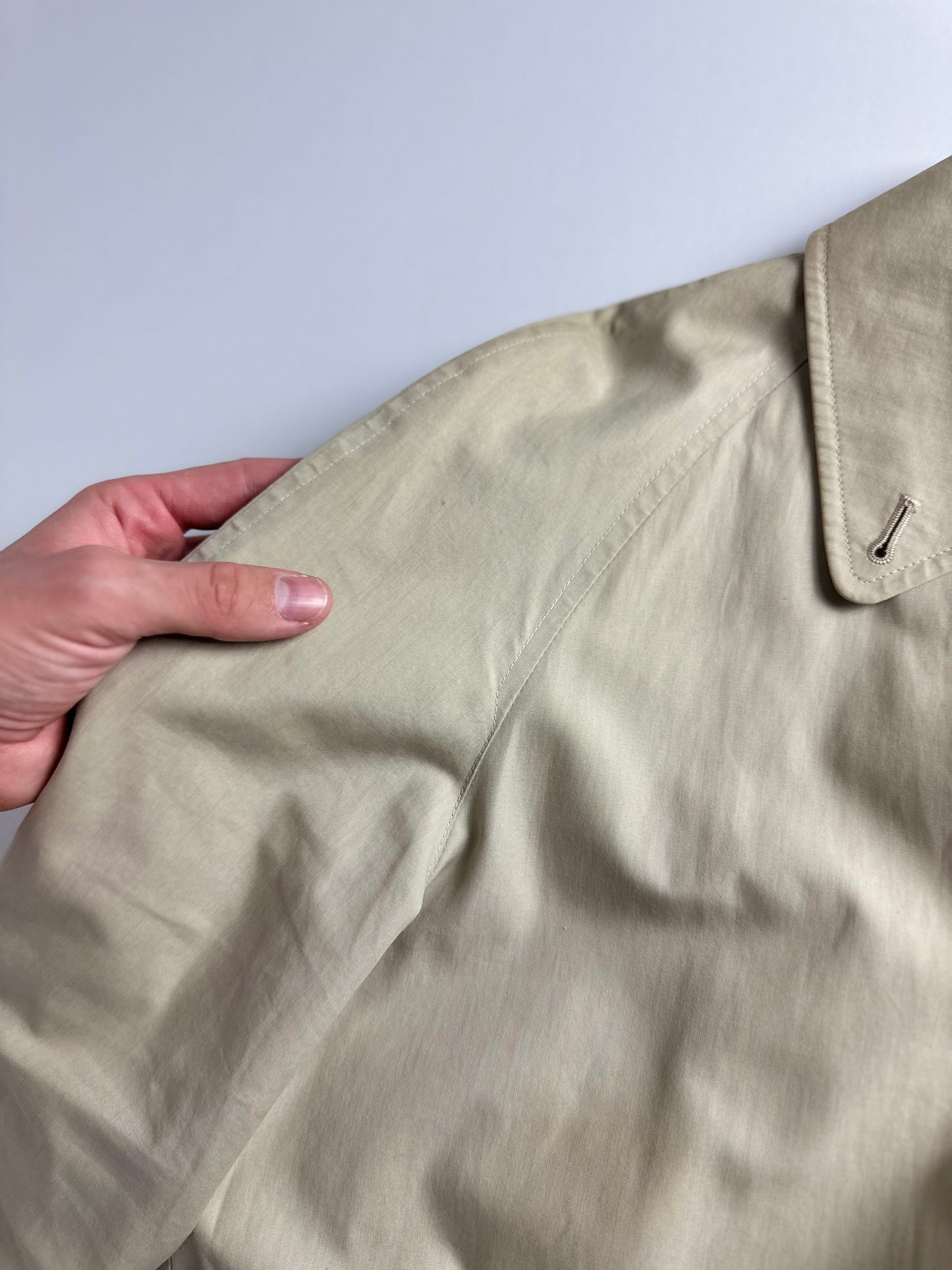 Vintage Burberry Car Coat Creme Size 10 S