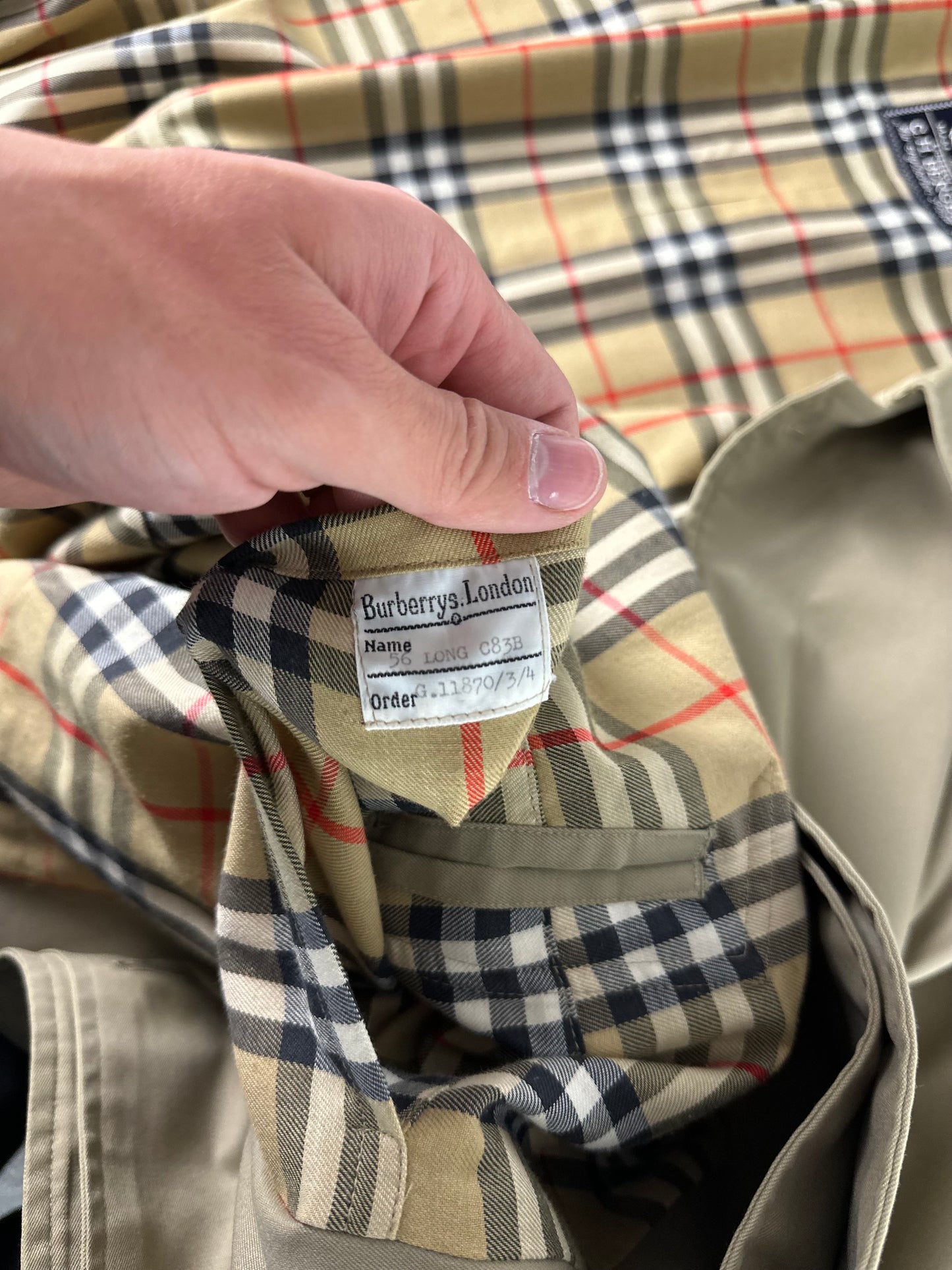 Vintage Burberry Trench Coat Size 60 XXXL