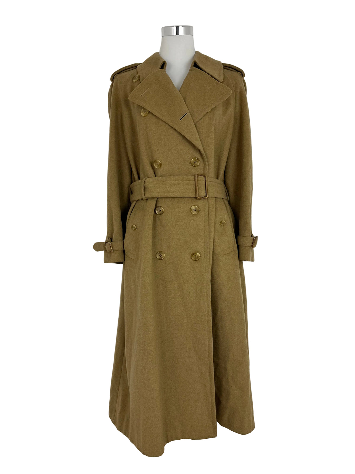 Vintage Burberry Wool Coat Beige Size 12 M