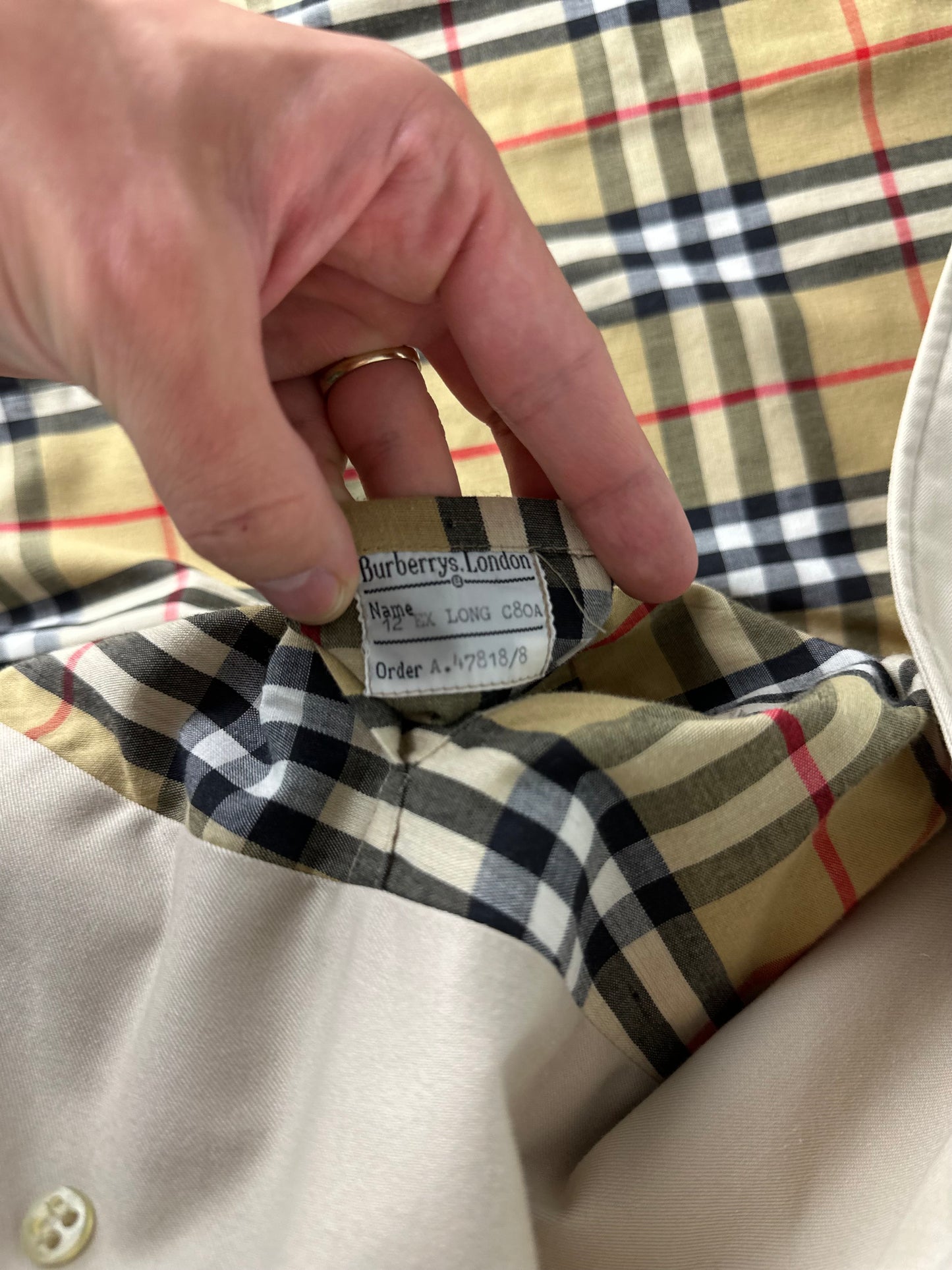 Vintage Burberry Car Coat Size 12 M