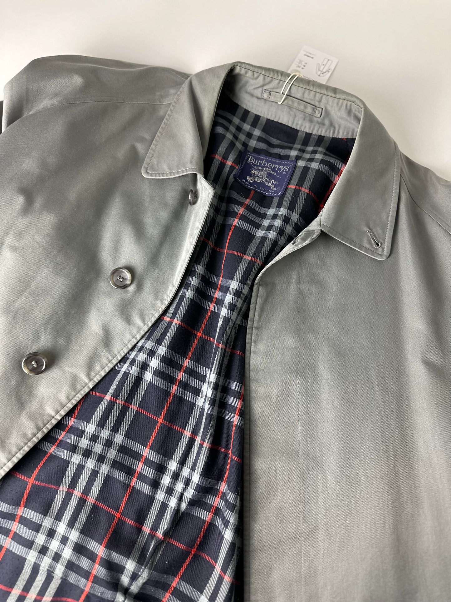 Vintage Burberry Car Coat Grey Size 56 XL
