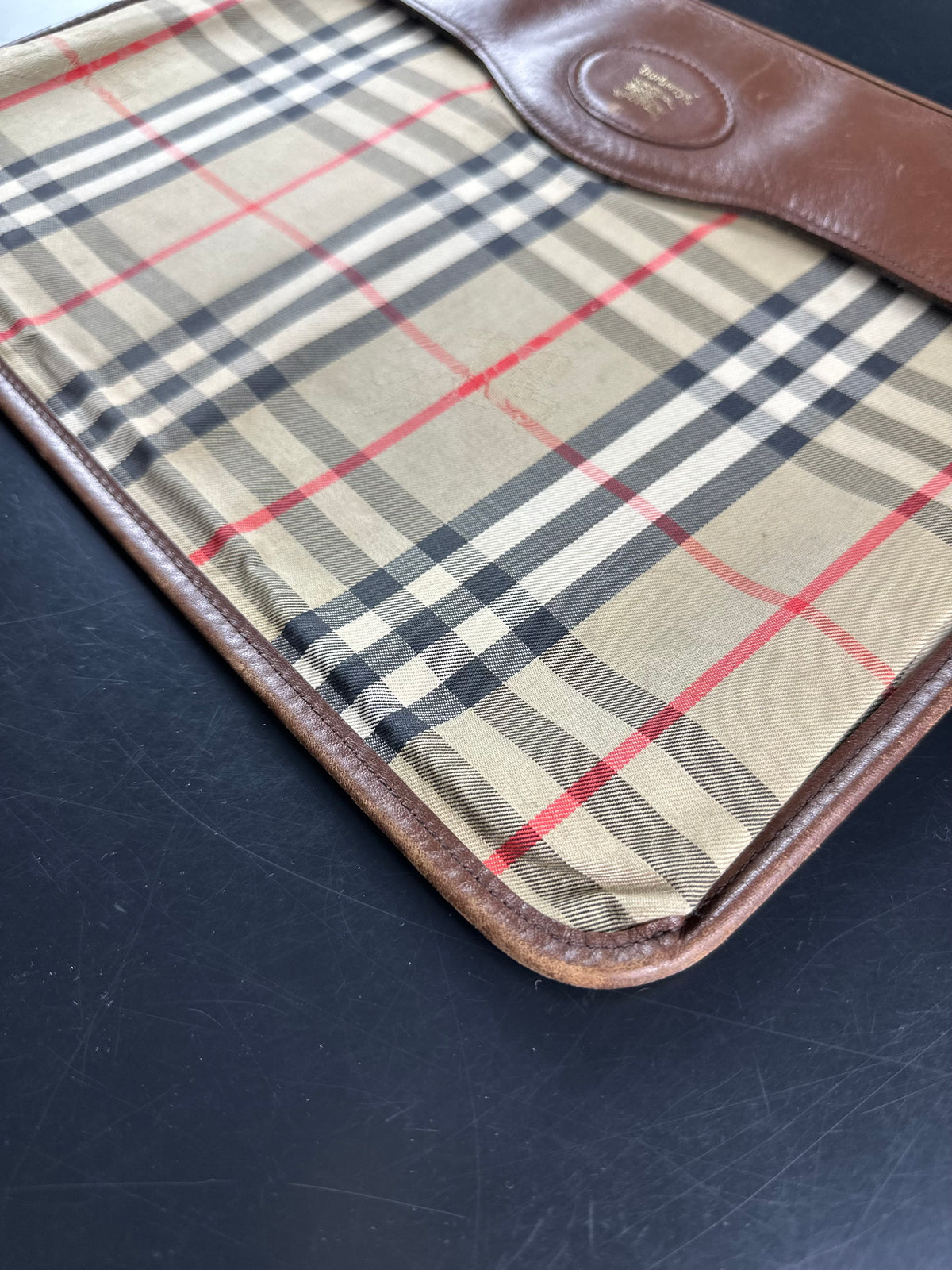 Vintage Burberry Haymarket Nova Check Clutch