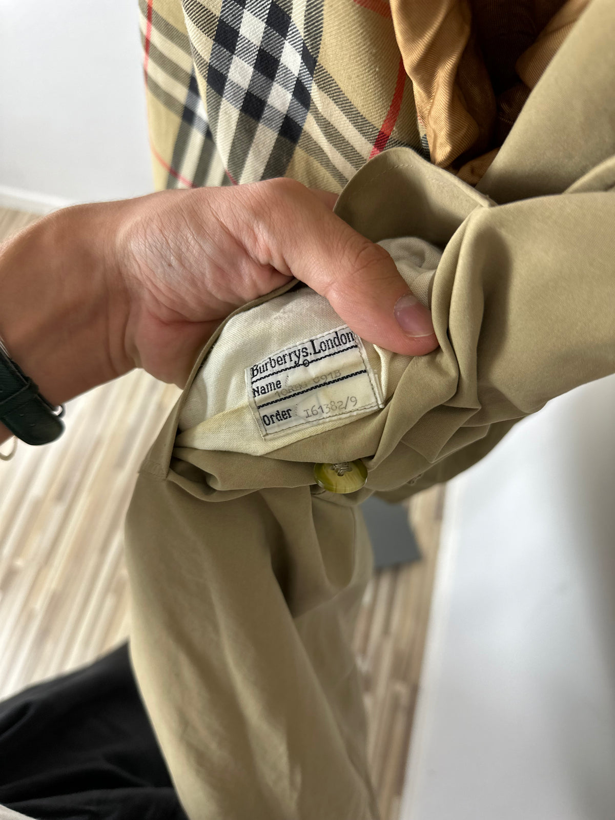 Vintage Burberry Car Coat Beige Size 14 L