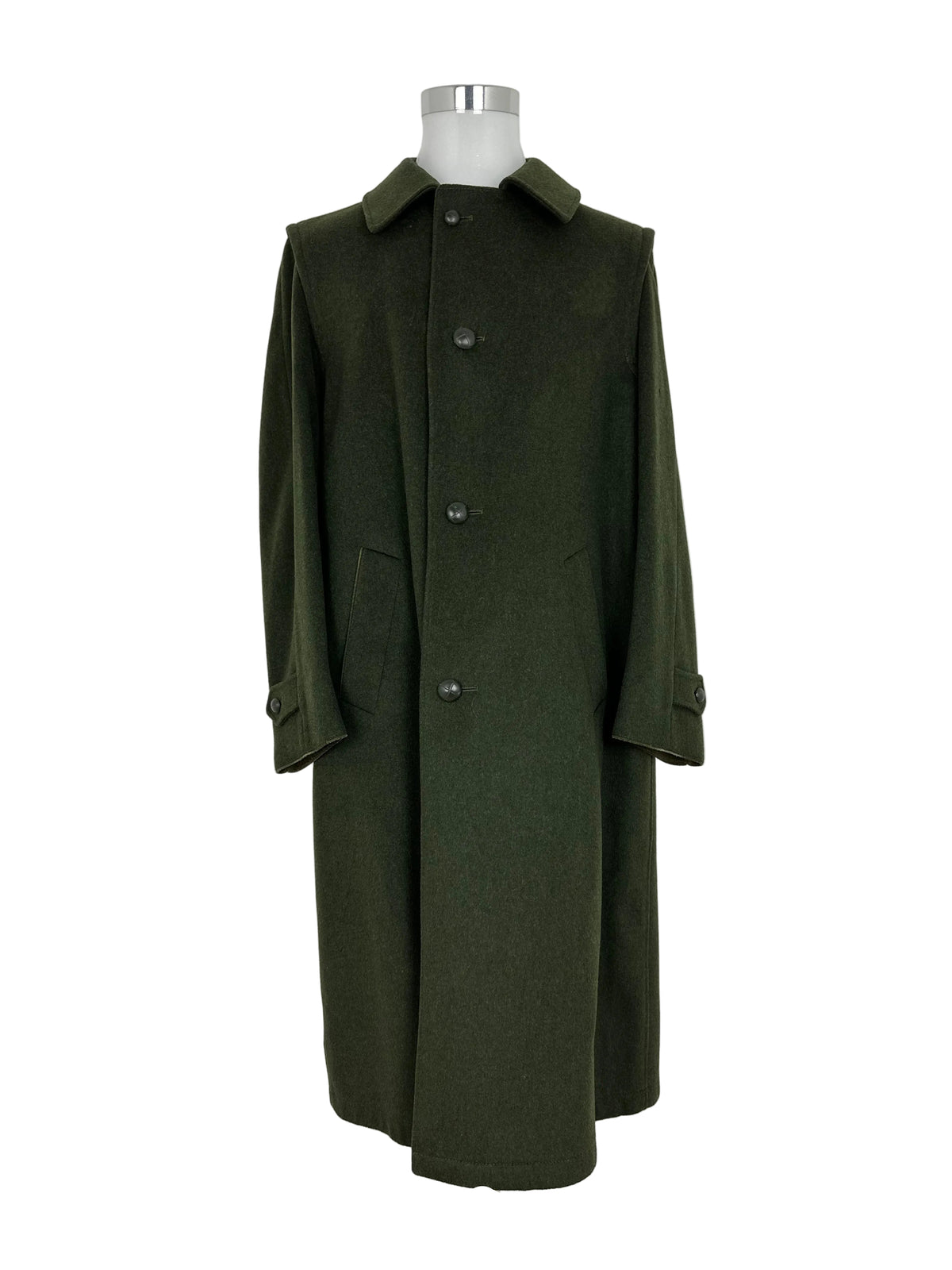 Vintage Burberry Loden Coat Khaki Size 50 L