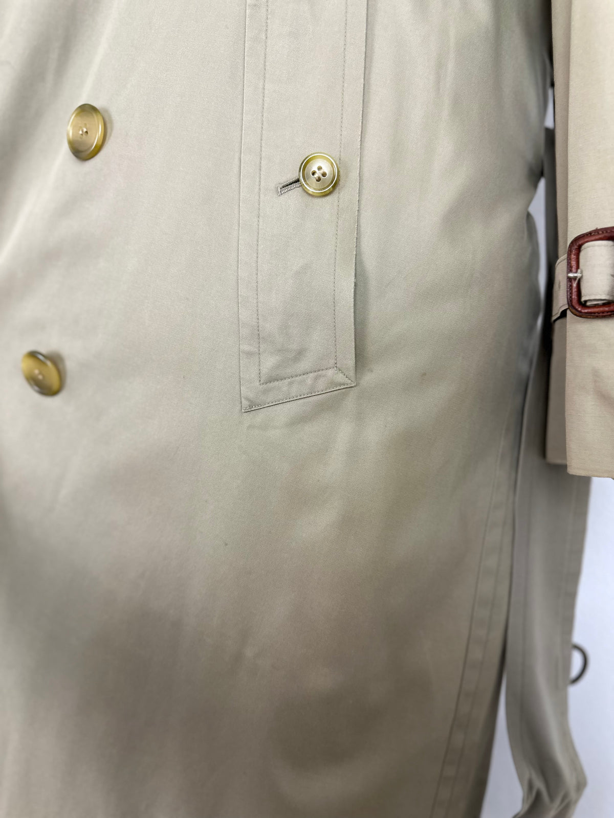 Vintage Burberry Trench Coat Oliv Size 50 L With Lining