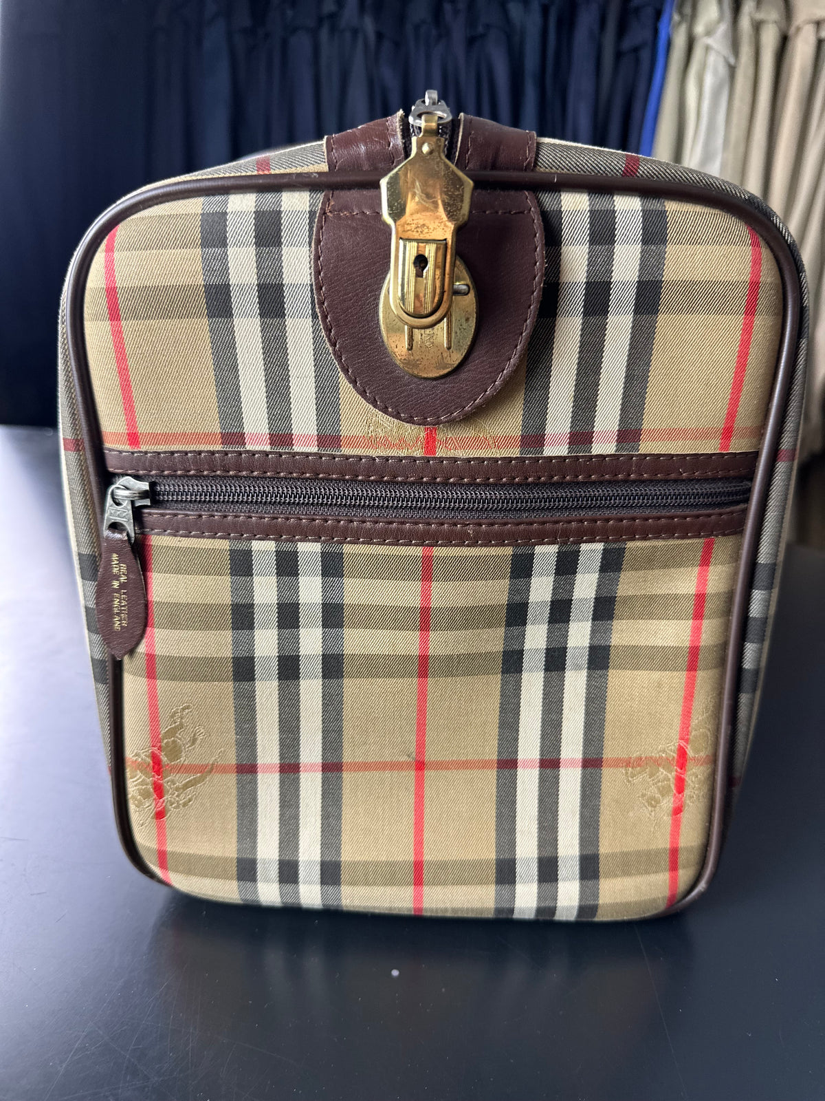 Vintage Burberry Nova Check Boston Bag