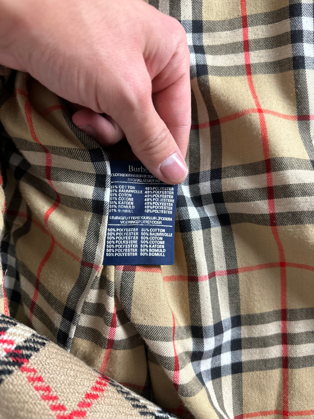 Burberrys Trenchcoat (48/M) including Inlet