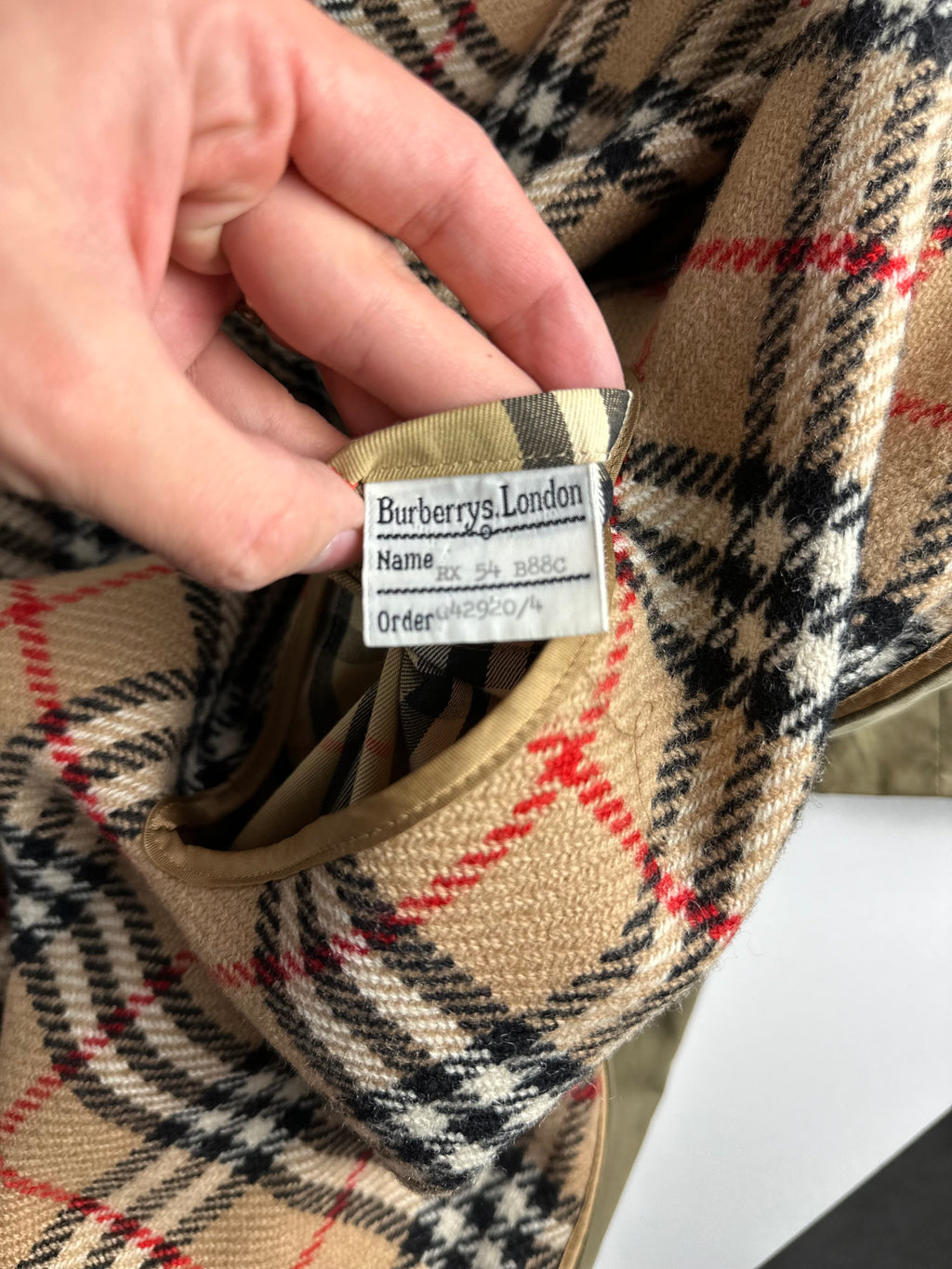 Burberrys Trenchcoat (54/XL) including Inlet