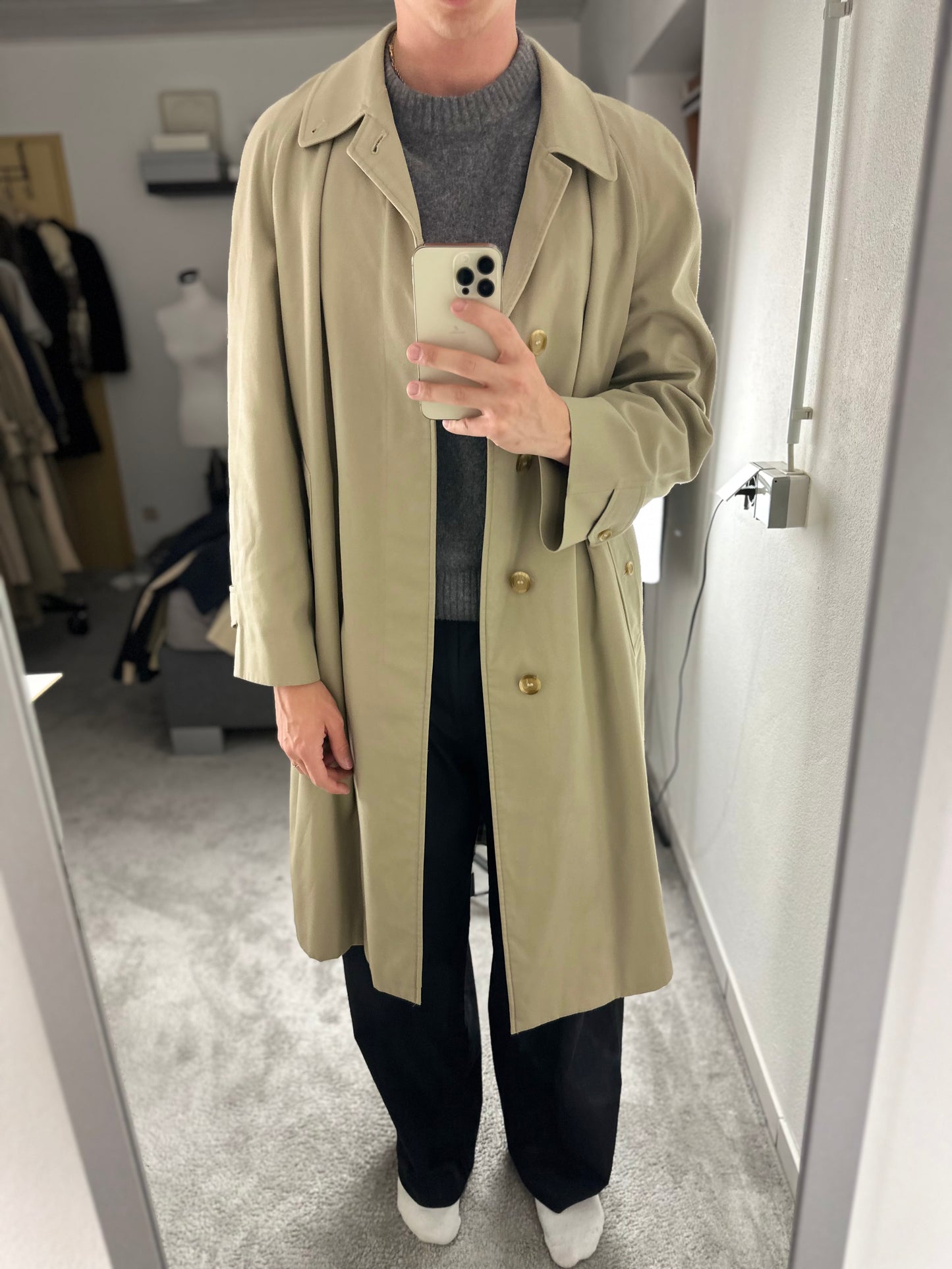 Vintage Burberry Car Coat Size 50 L