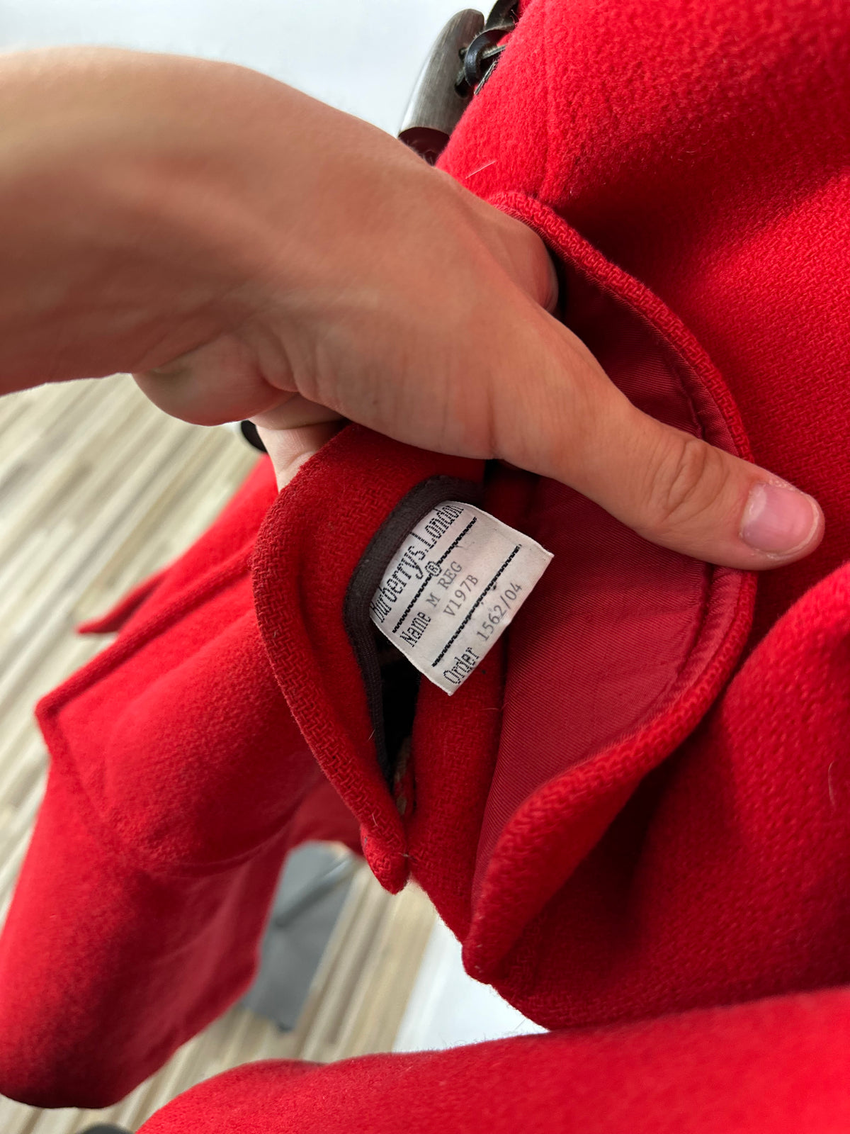 Vintage Burberry Duffle Coat Red Size 12 M