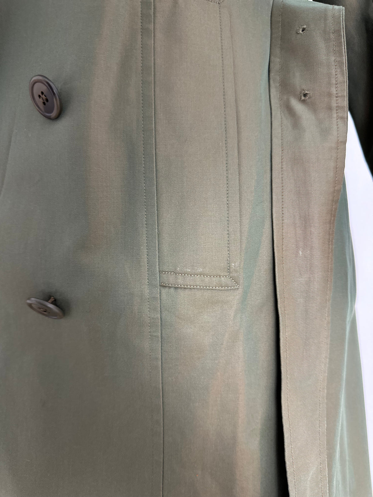 Vintage Burberry Trench Coat Khaki Size 6 XXS
