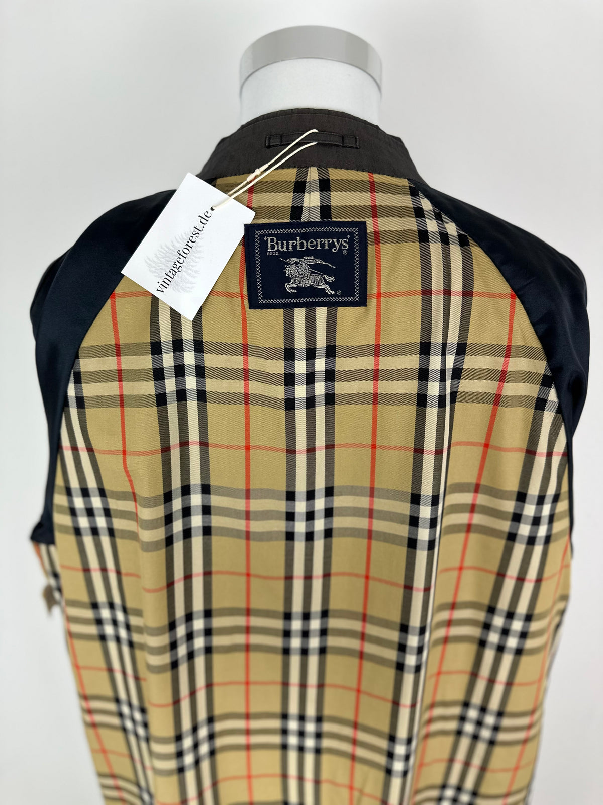 Vintage Burberry Car Coat Anthrazit Size 56 XL