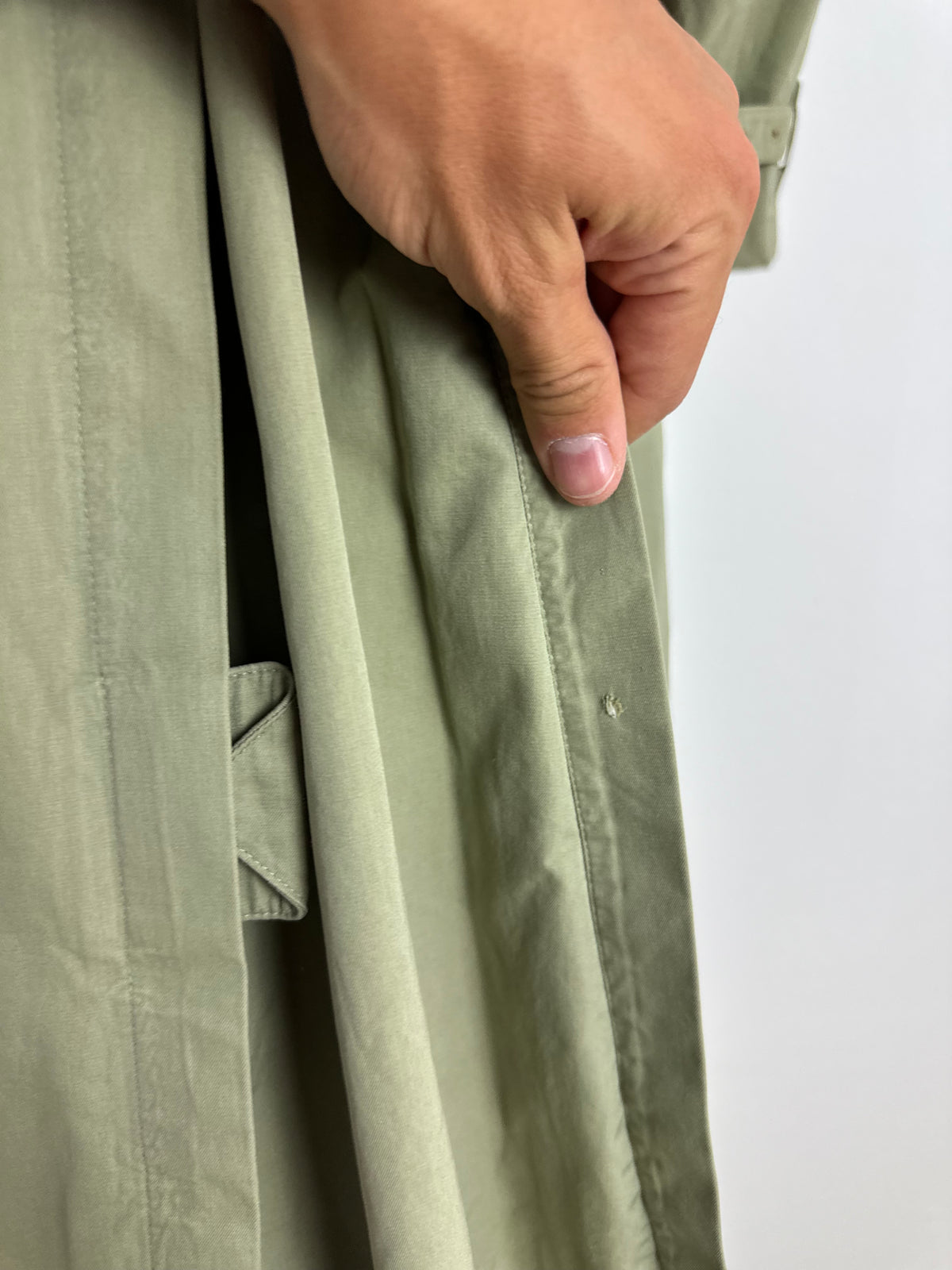Vintage Burberry Trench Coat Oliv Size 10 S