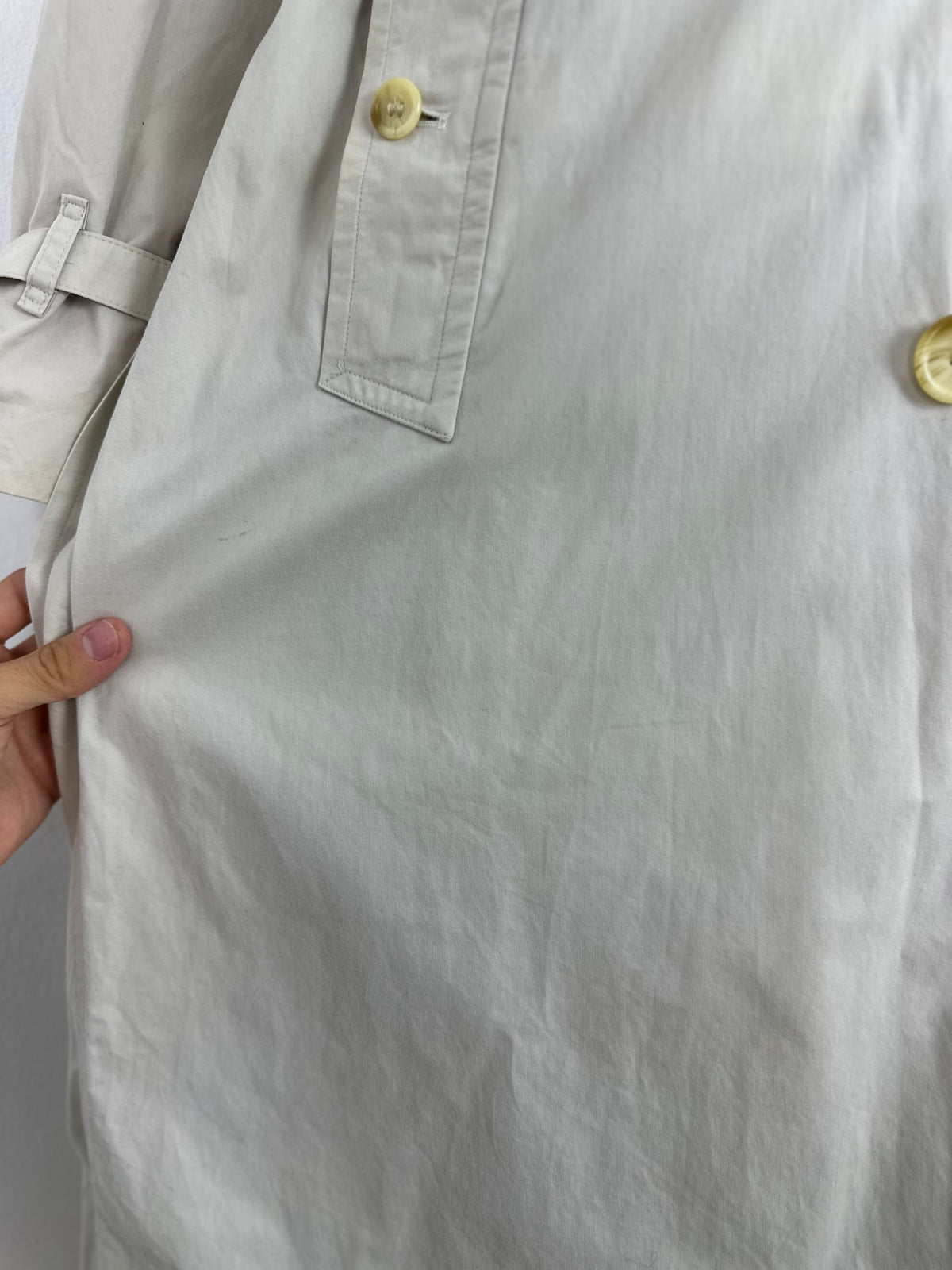 Vintage Burberry Trench Coat White Size 58 XXL