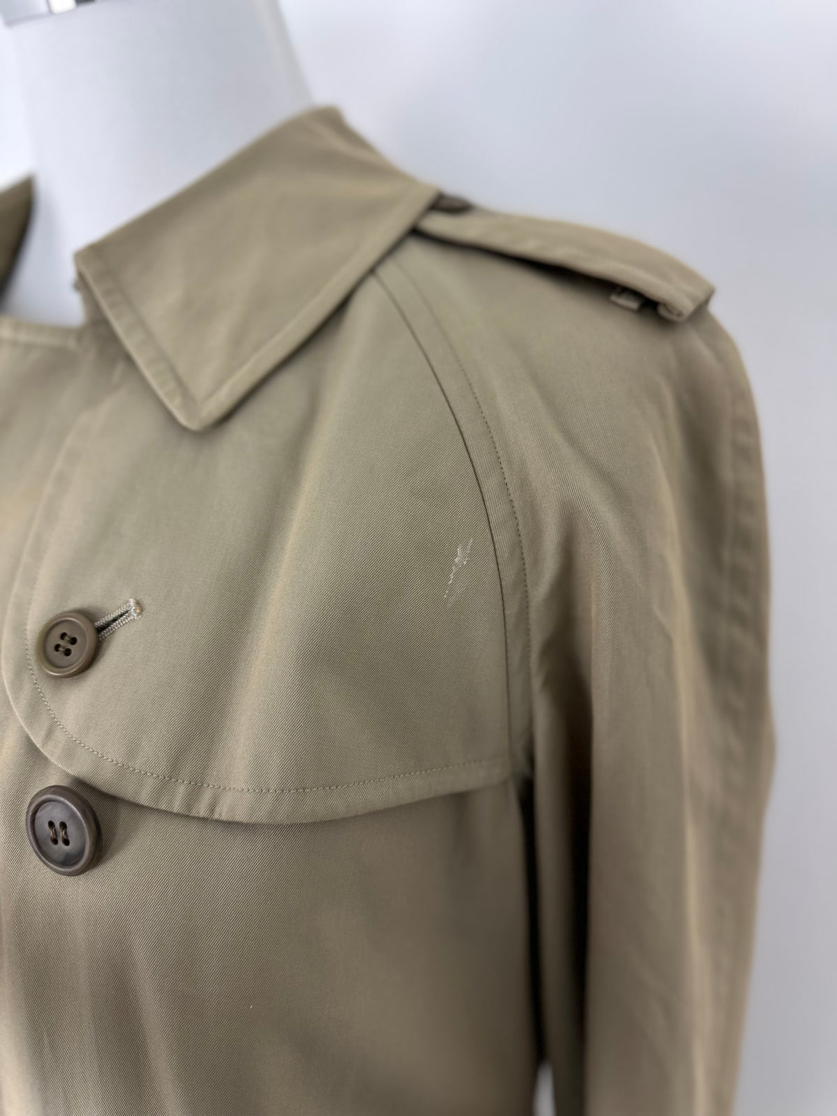 Vintage Burberry Trench Coat Oliv Size 10 S
