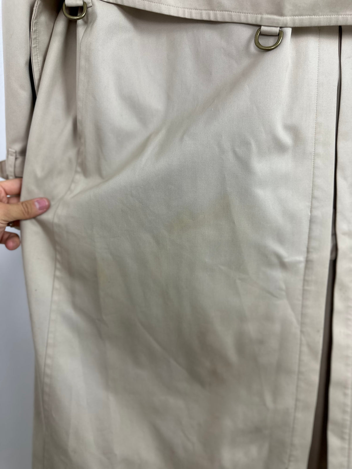 Vintage Burberry Trench Coat Creme Size 56 XL
