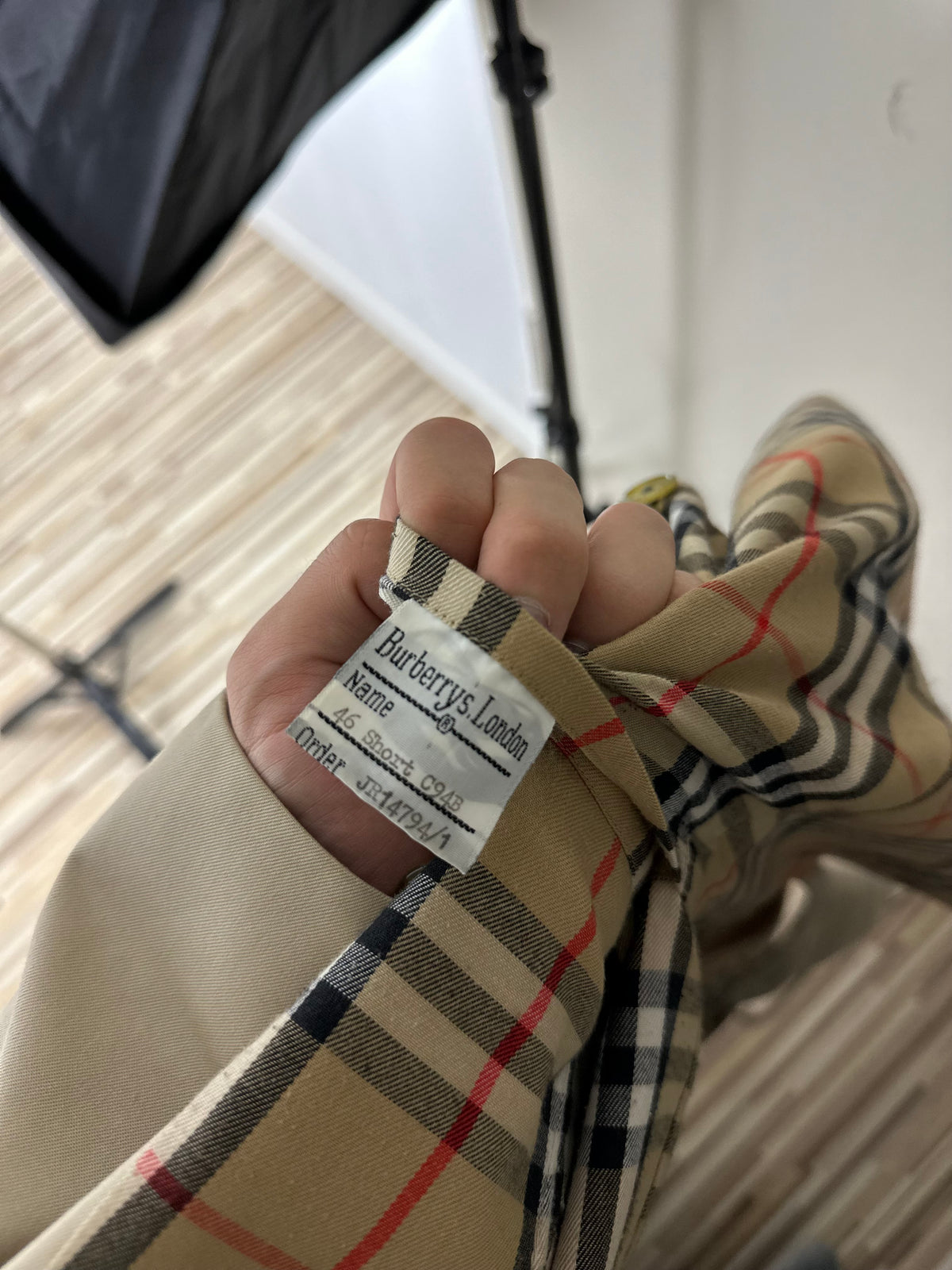 Vintage Burberry Car Coat Creme Size 48 M