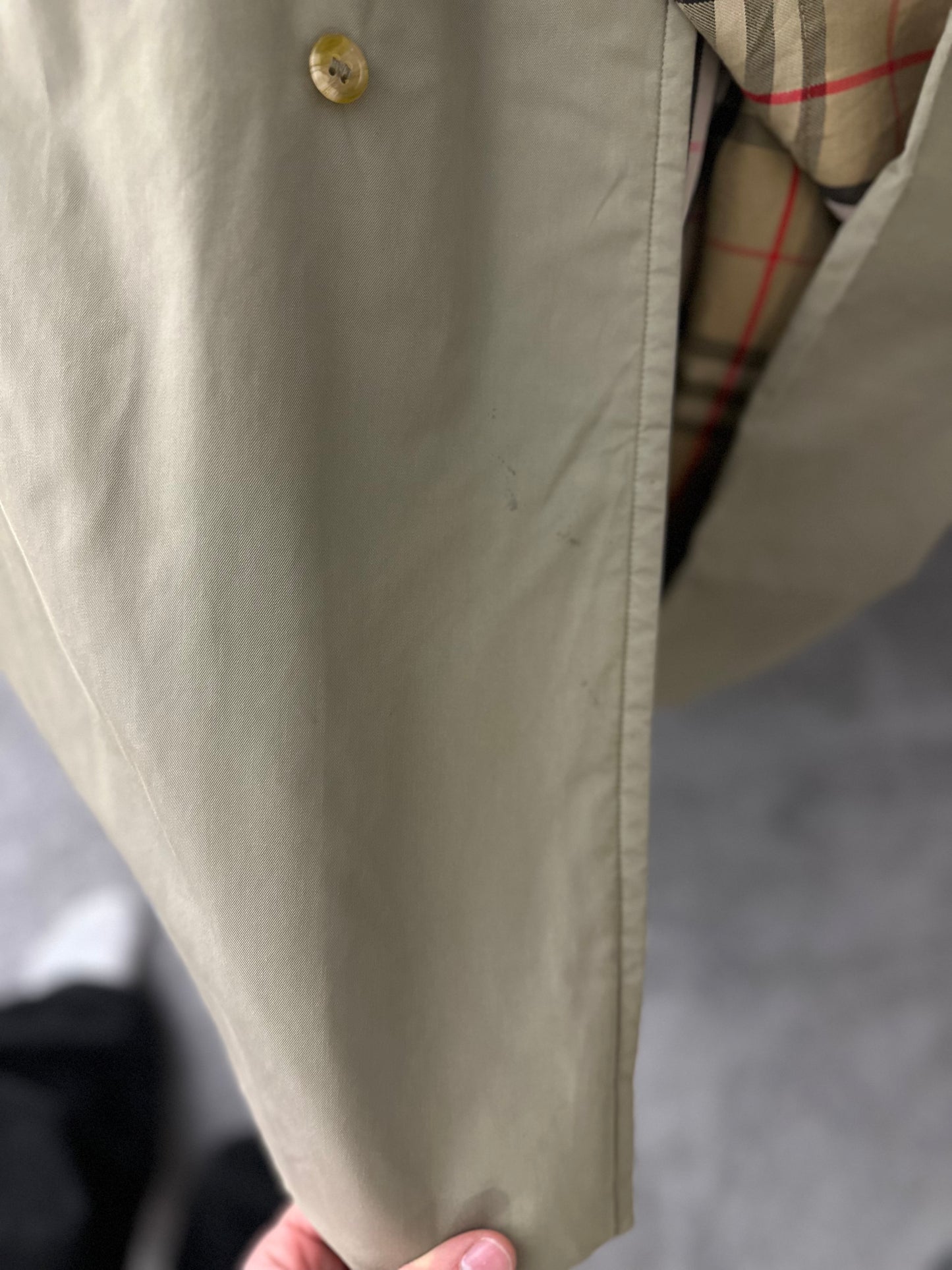 Vintage Burberry Trench Coat Oliv Size 52 L