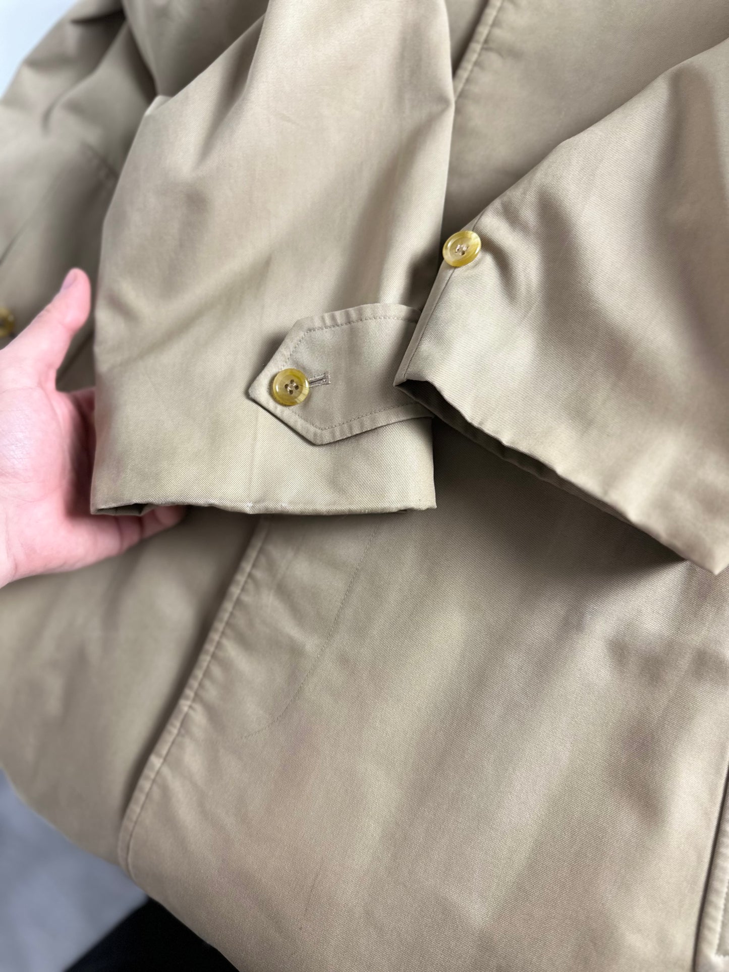 Vintage Burberry Car Coat Beige Size 48 M With Lining