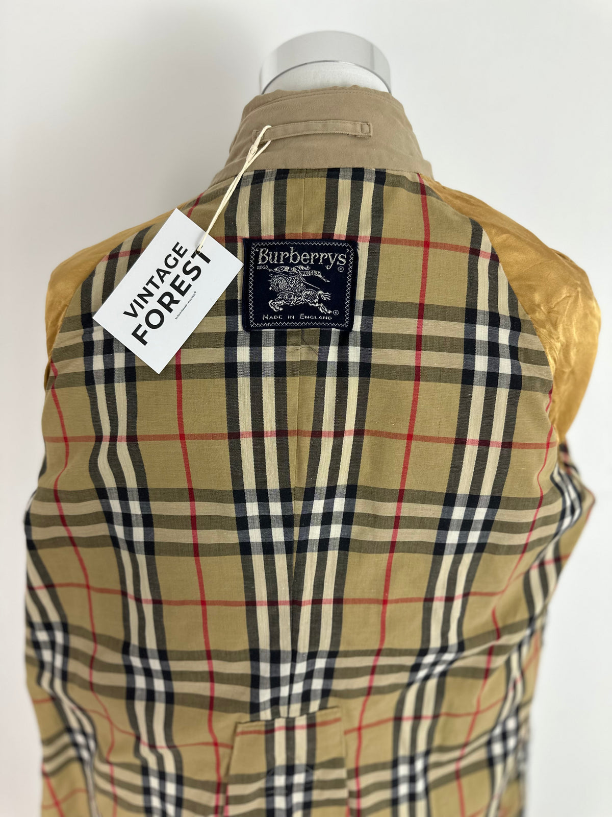 Vintage Burberry Trench Coat Beige Size 12 M