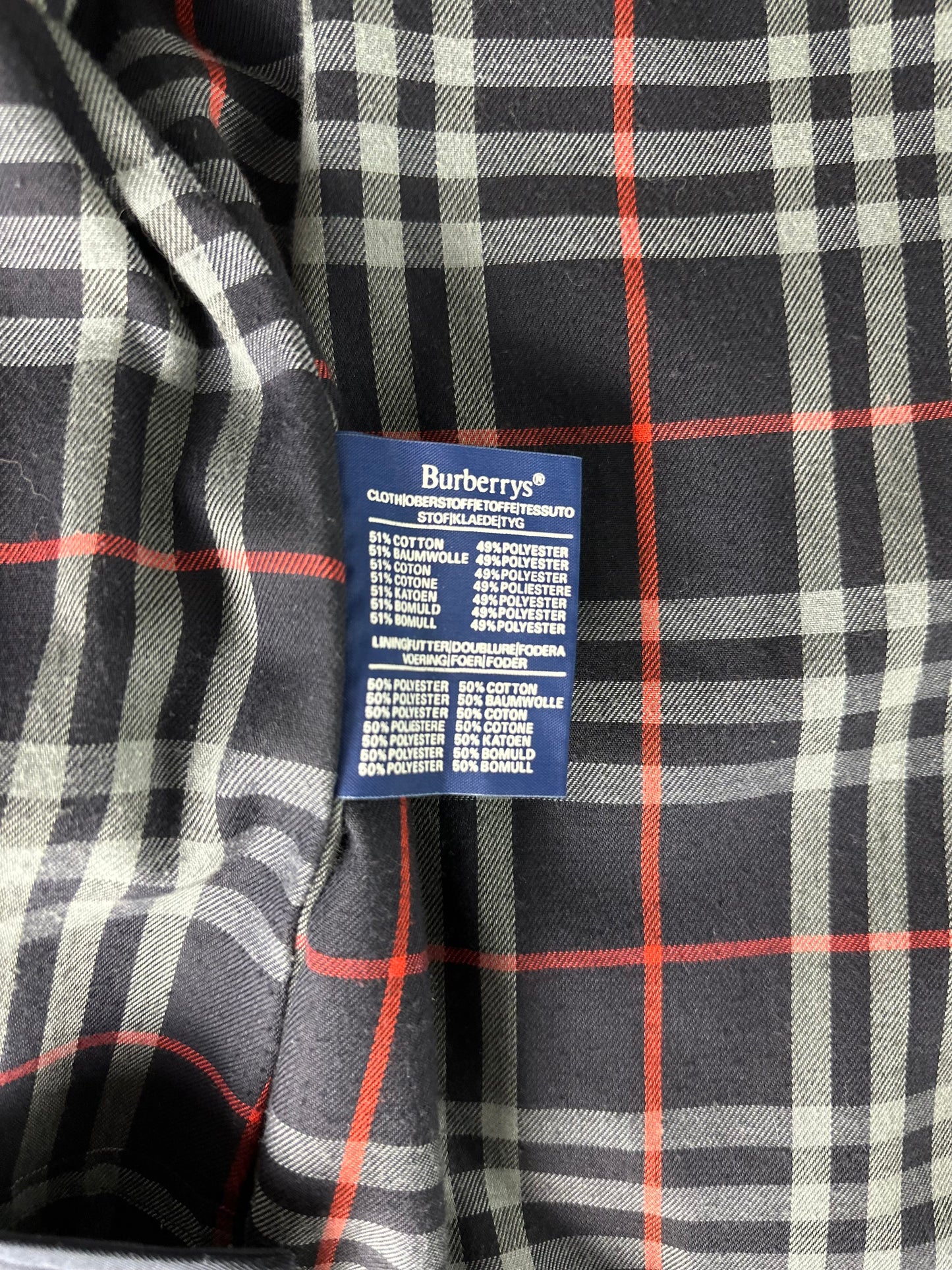 Vintage Burberry Trench Coat Size 54 XL