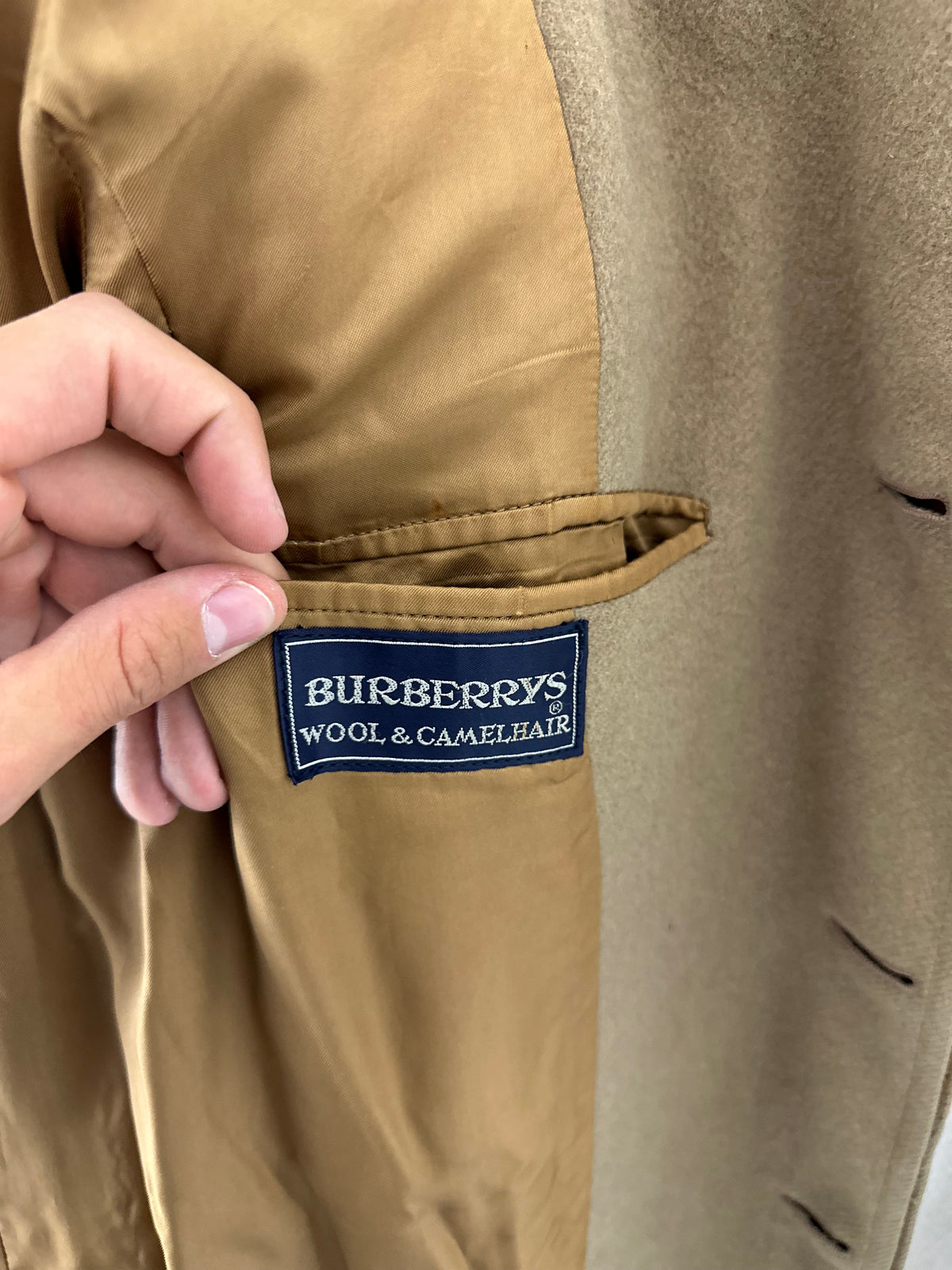 Vintage Burberry Wool Coat Brown Size 48 M