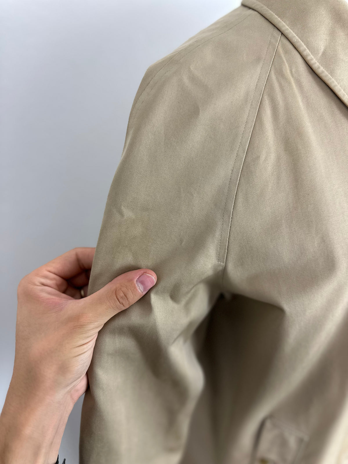 Vintage Burberry Car Coat Beige Size 12 M