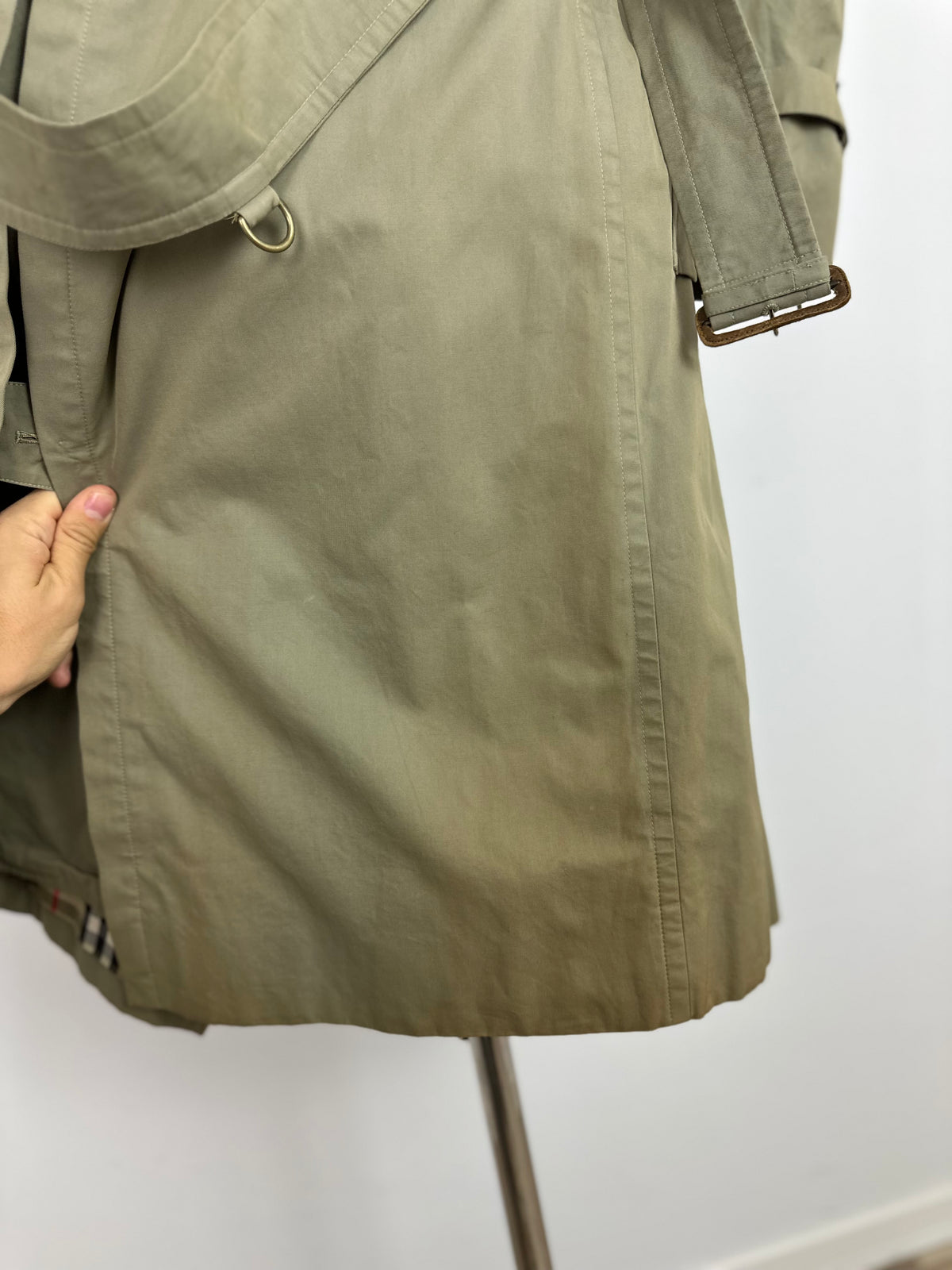 Vintage Burberry Trench Coat Oliv Size 48 M