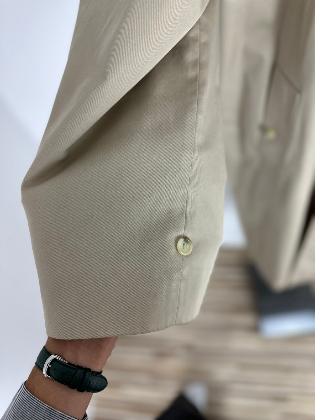 Vintage Burberry Car Coat Creme Size 58 XXL