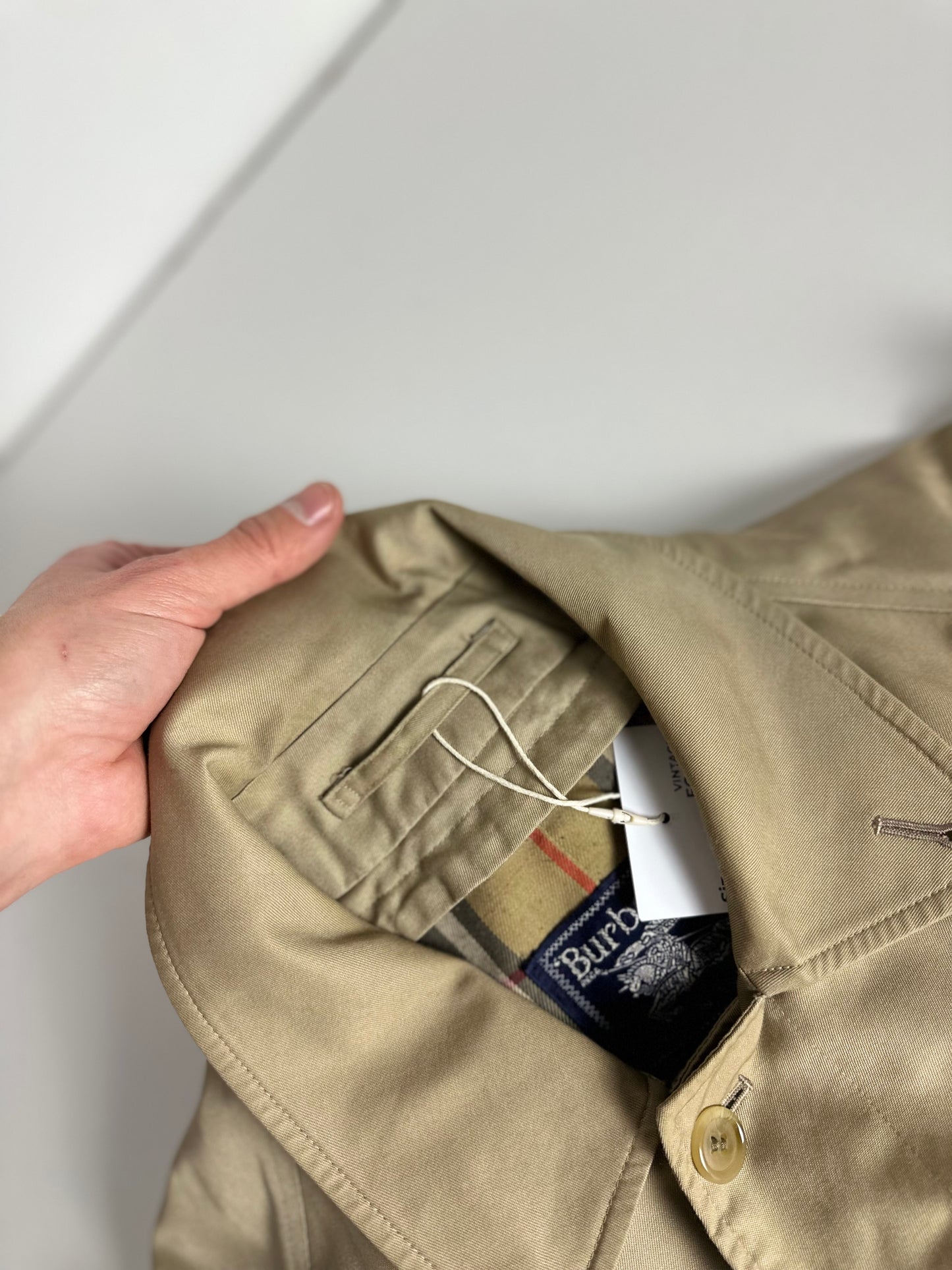 Vintage Burberry Car Coat Beige Size 46 S