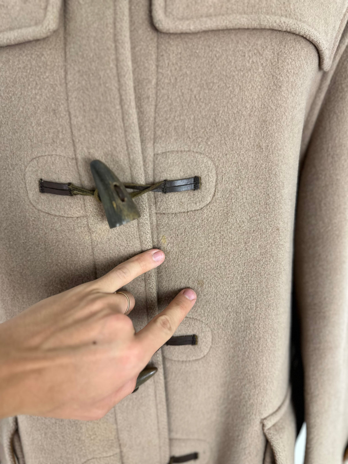 Vintage Burberry Duffle Coat Beige Size 52 L