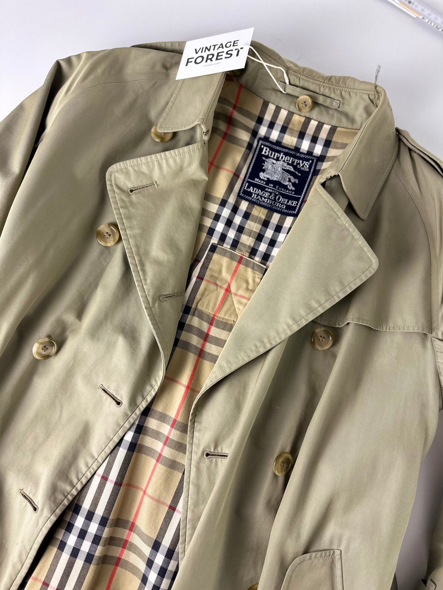 Vintage Burberry Trench Coat Size 14 L