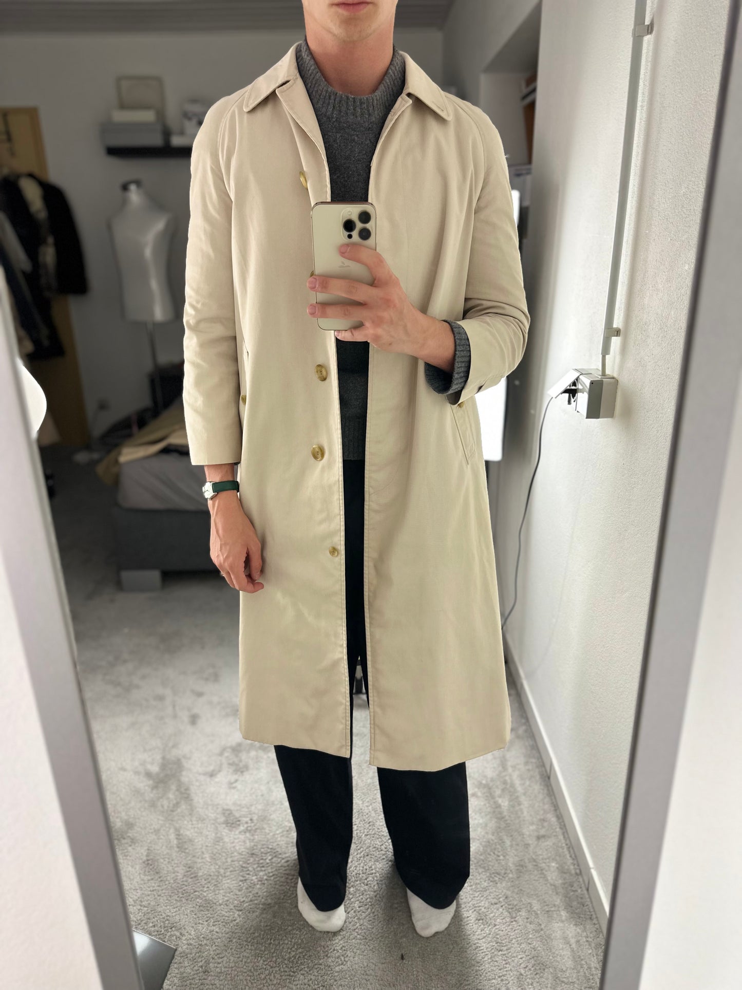 Vintage Burberry Car Coat Size 10 S