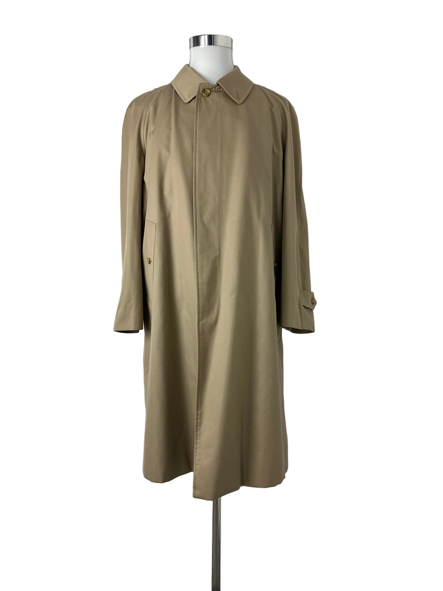 Vintage Burberry Car Coat Beige Size 52 L With Lining