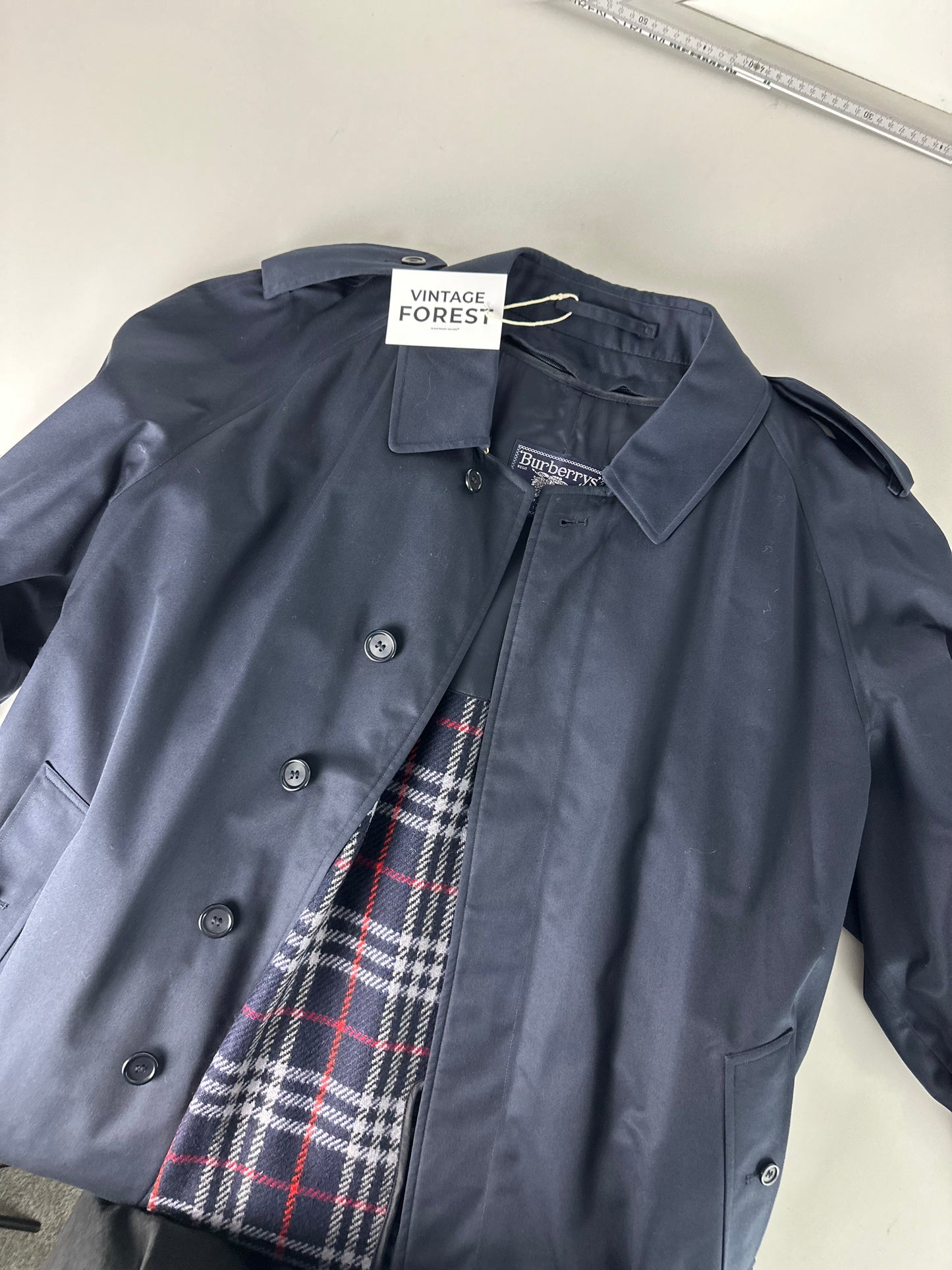 Vintage Burberry Trench Coat Size 54 XL With Lining