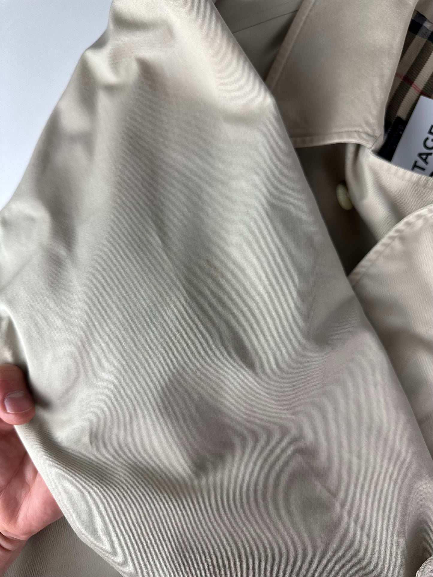 Vintage Burberry Car Coat Creme Size 52 L