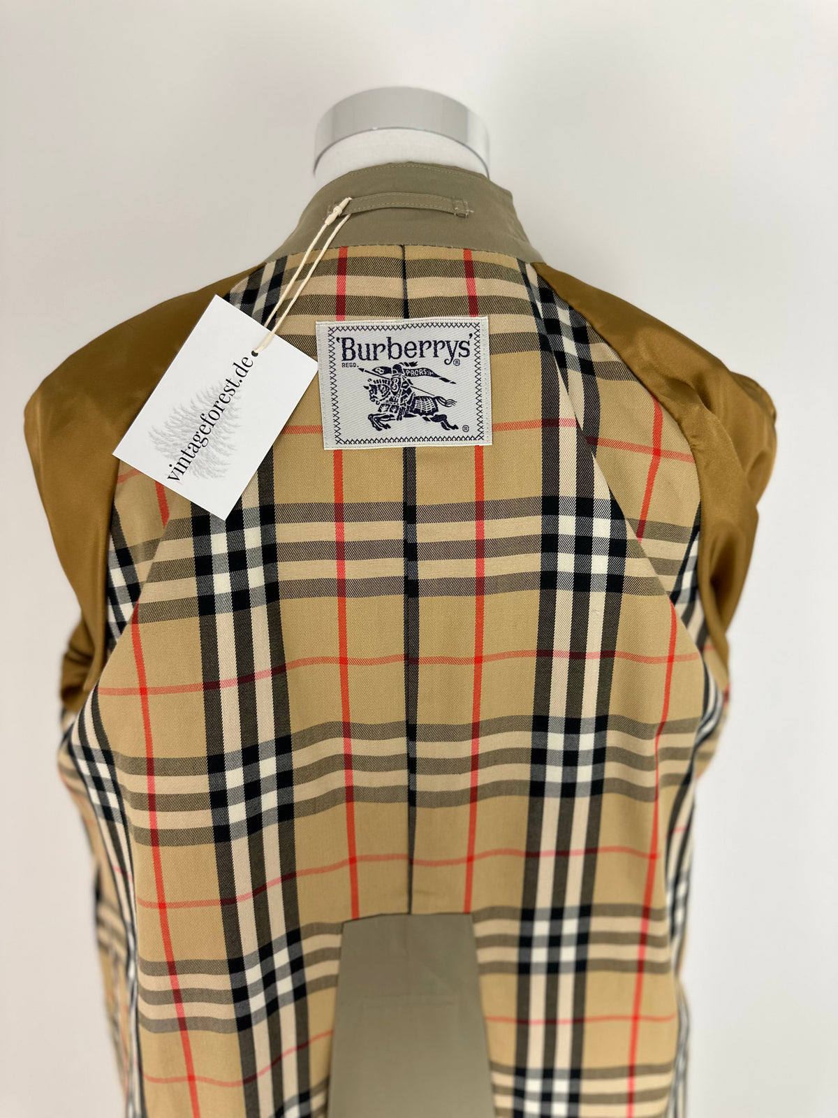 Vintage Burberry Trench Coat Oliv Size 12 M