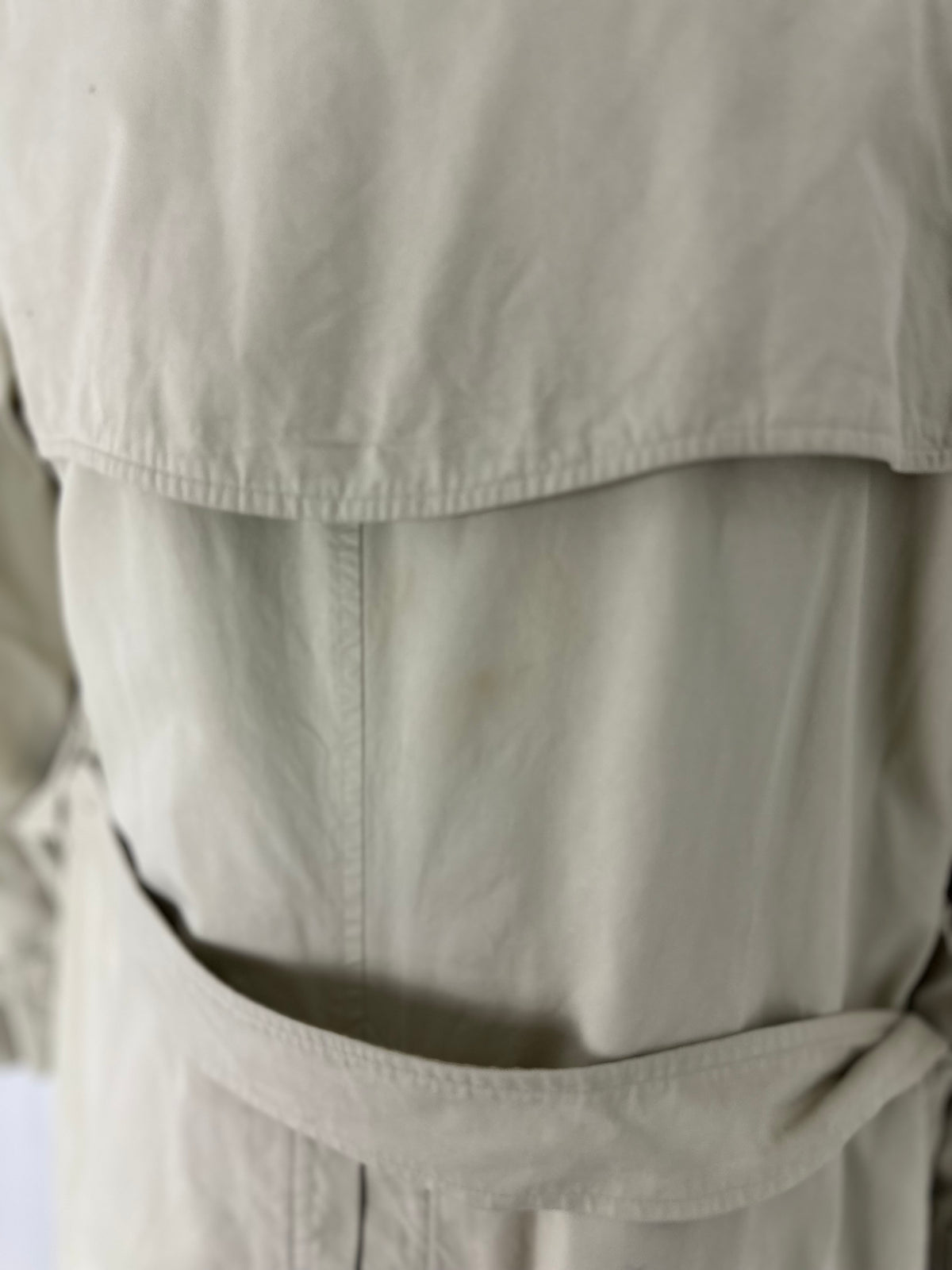 Vintage Burberry Trench Coat Creme Size 8 XS