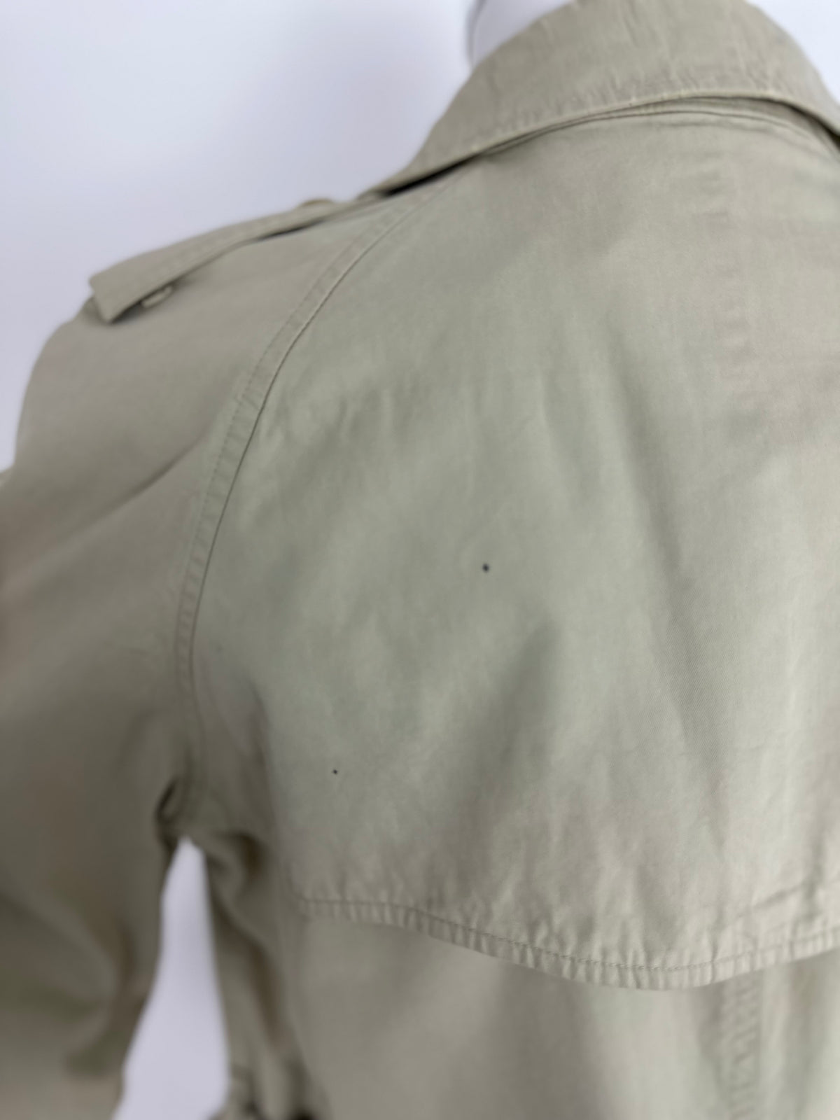 Vintage Burberry Trench Coat Creme Size 8 XS