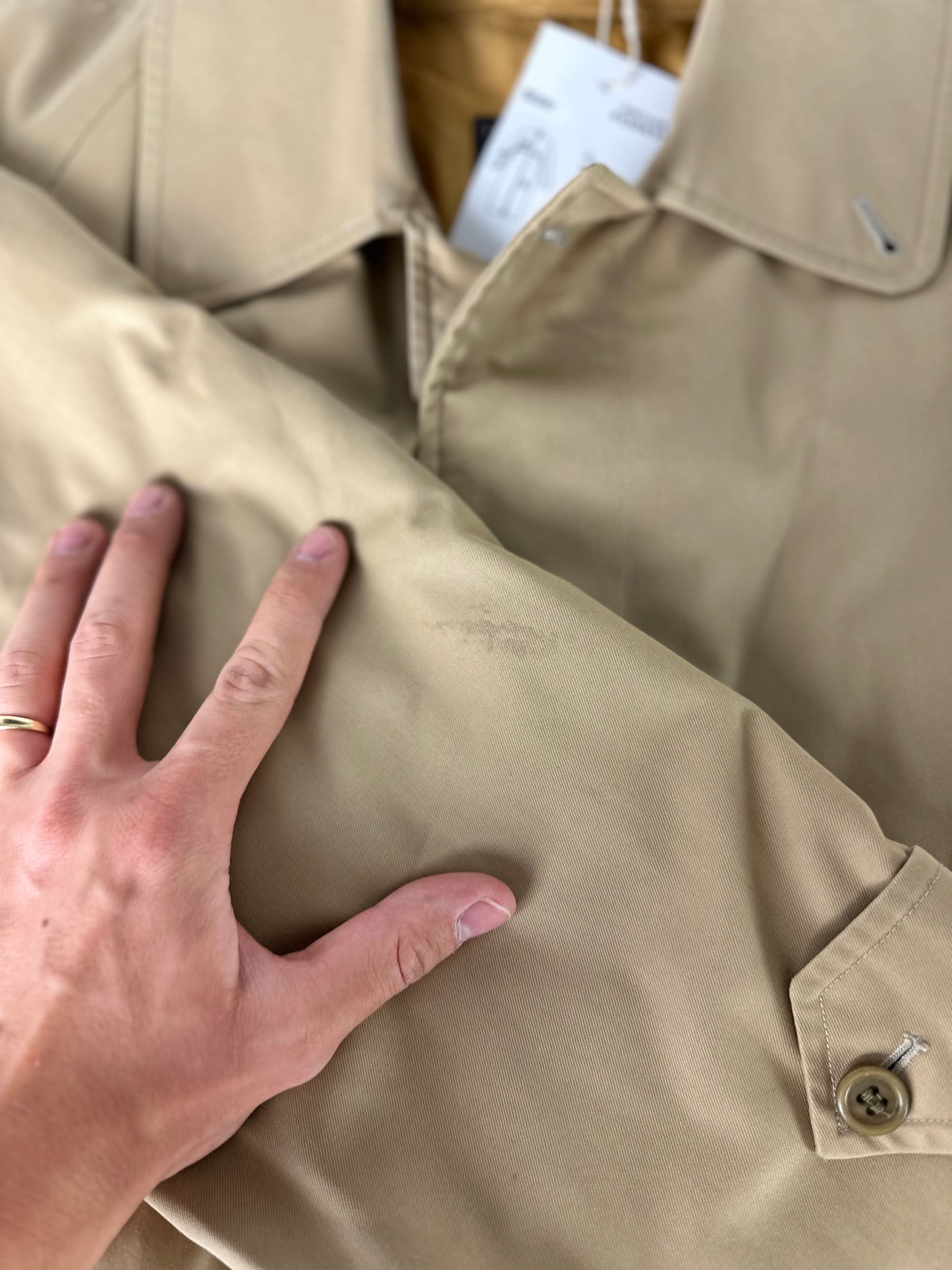 Vintage Burberry Car Coat Size 46 S With Lining